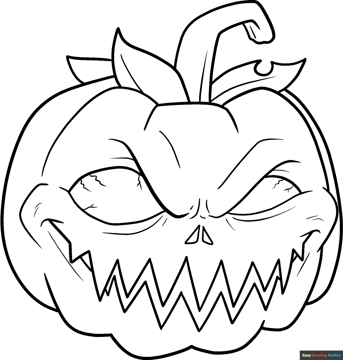 Pumpkin Coloring Template Printable Free