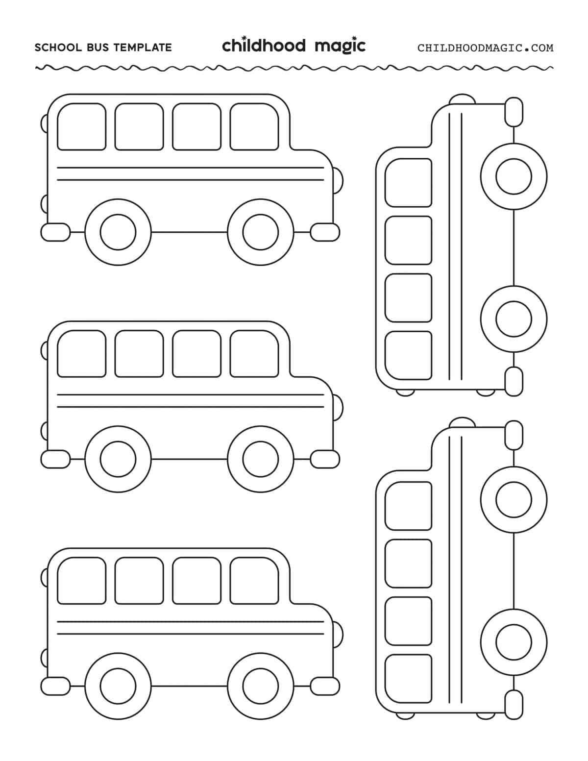 Free Bus Template Printable