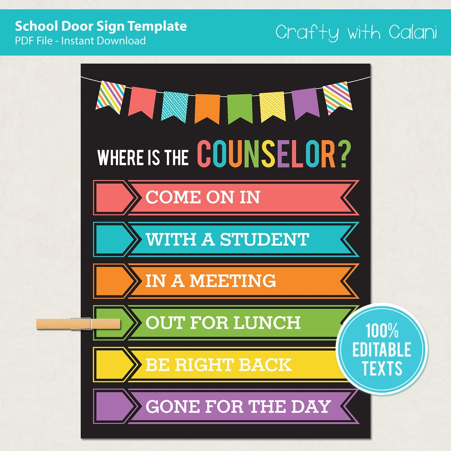 School Door Sign Template Personalized Name Sign Where Is The Counselor Door Sign Classroom Door Sign Printable Custom Office Door Sign Etsy