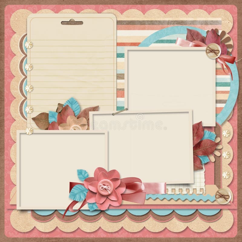 Scrapbook Page Templates Stock Illustrations 1 753 Scrapbook 