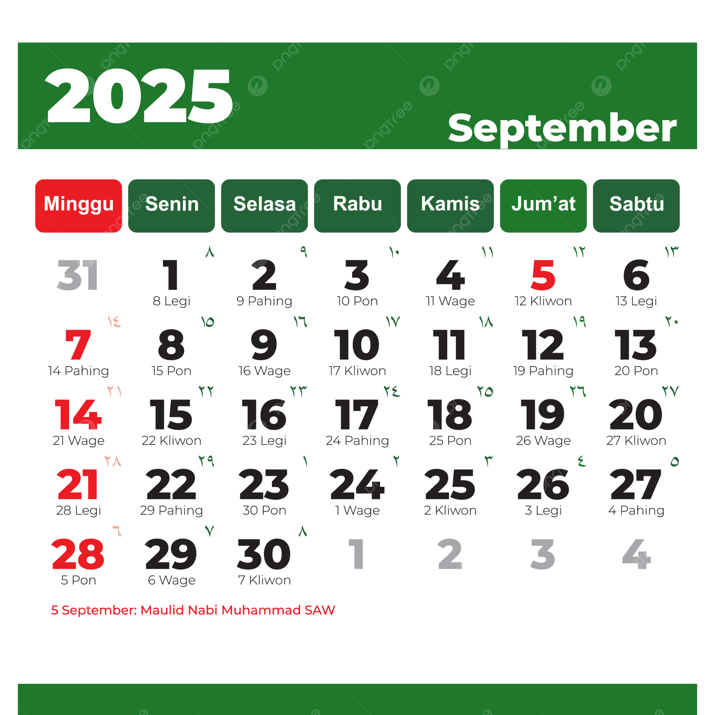 National Day Calendar 2025 September