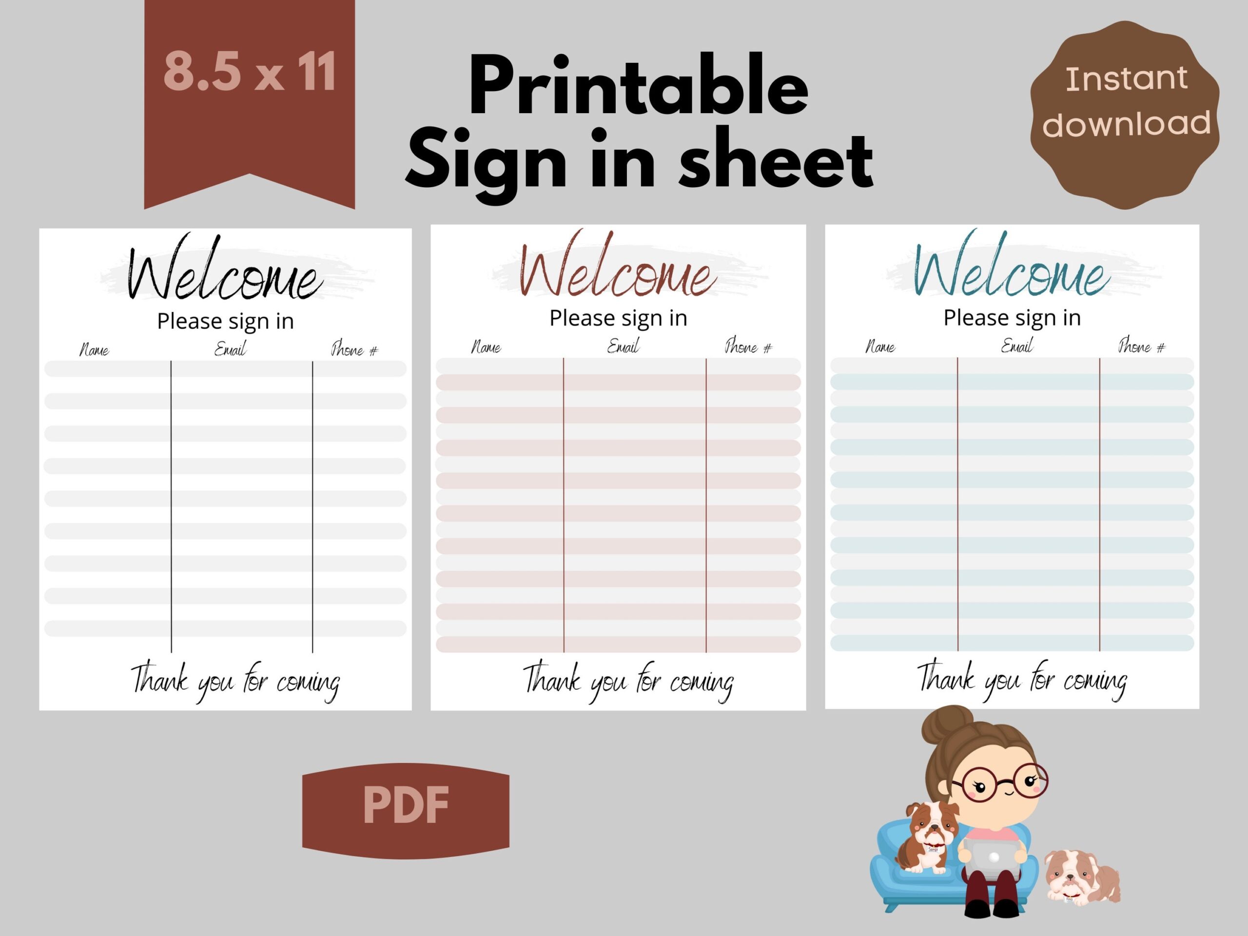 Name And Email Free Printable Template
