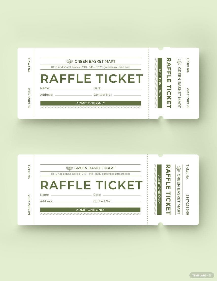 Blank Raffle Ticket Template Printable