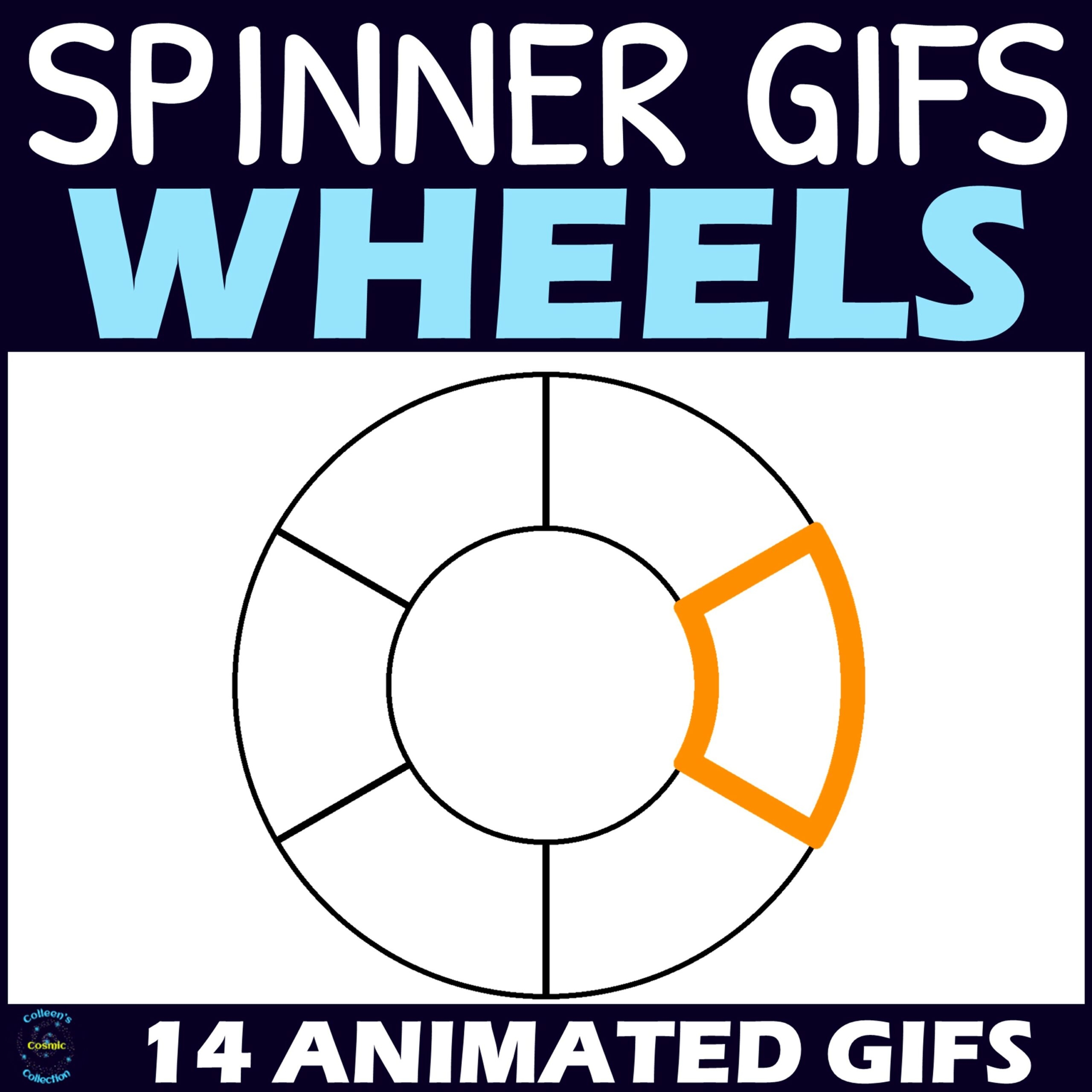 Single Ring Wheel Spinner GIFs 6 Sections Made By Teachers