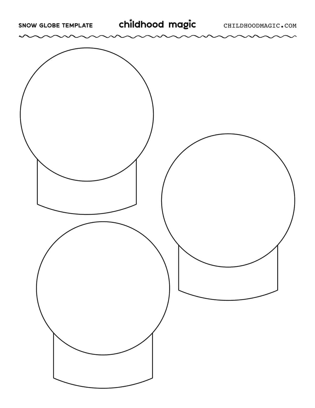 Free Printable Snowglobe Templates