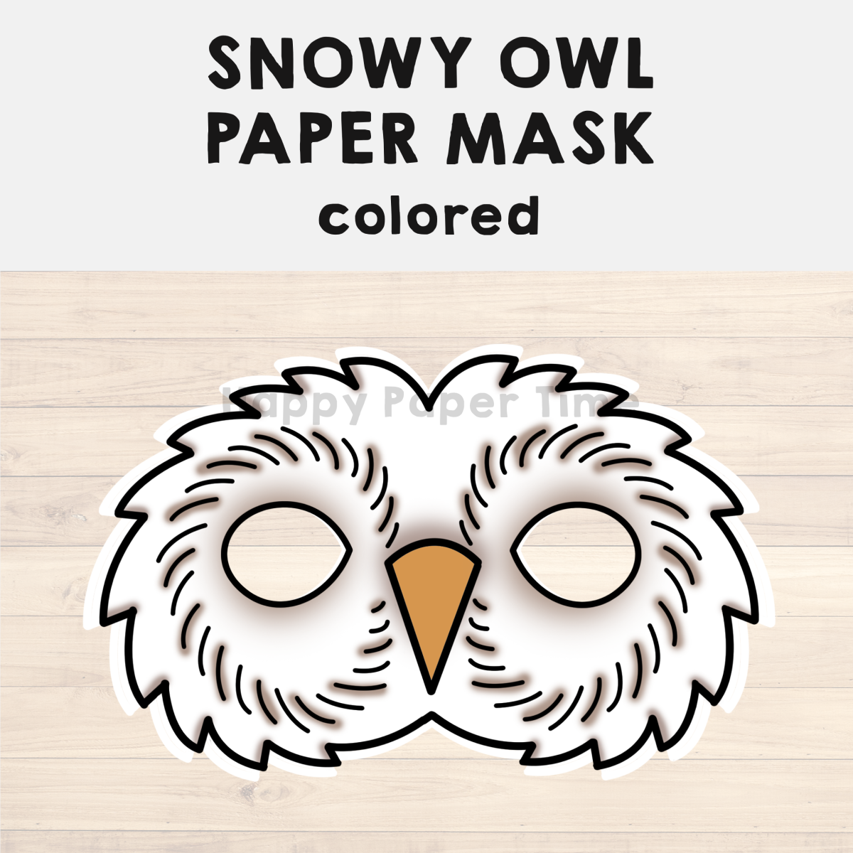 Snowy Owl Paper Mask Printable Polar Animal Craft Activity Costume Made By Teachers Snowy Owl Paper Mask Printable Polar Animal Craft Activity Costume Made By Teachers