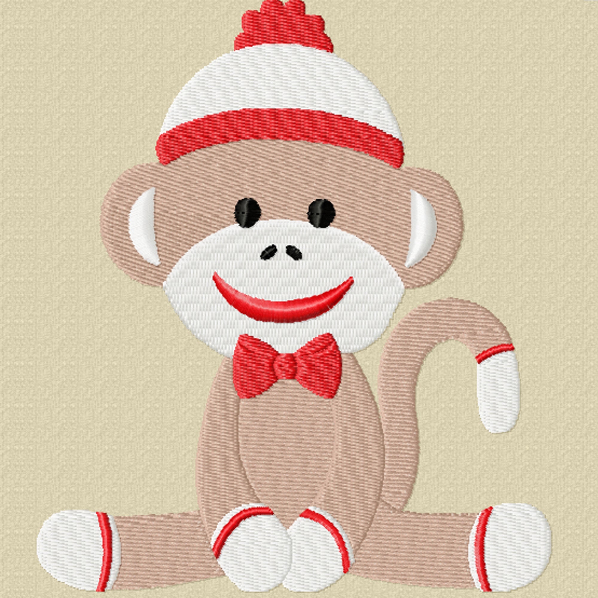 Sock Monkey 1 A Machine Embroidery Download File For Embroidery 
