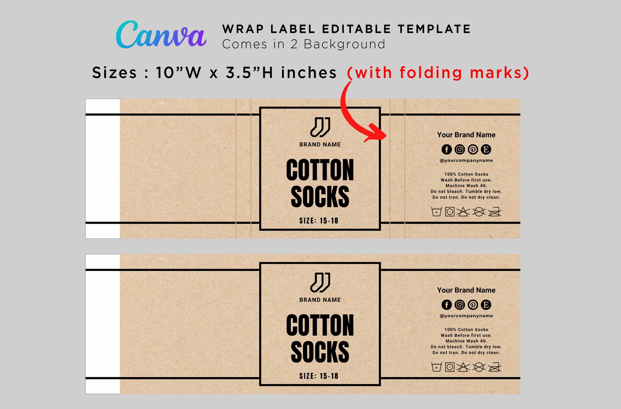 Free Printable Sock Label Template