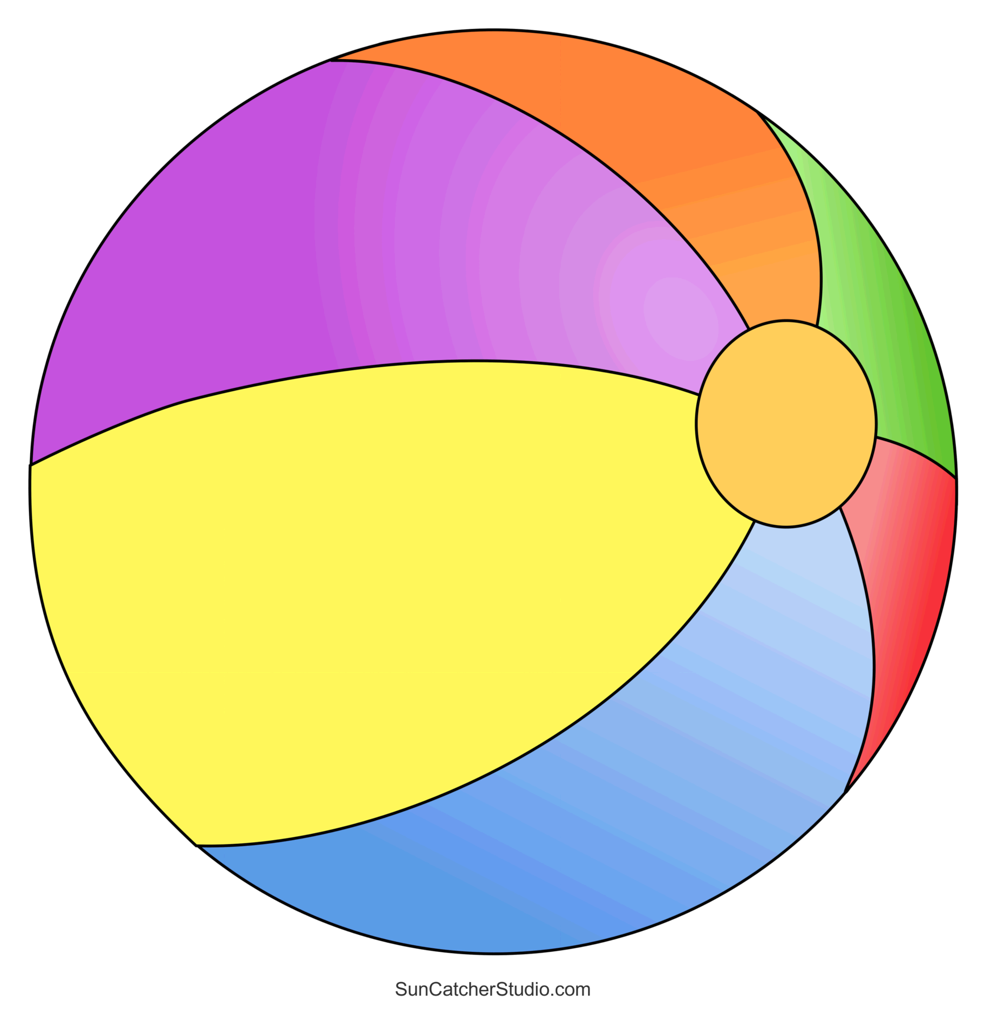 Free Printable Beach Ball Template