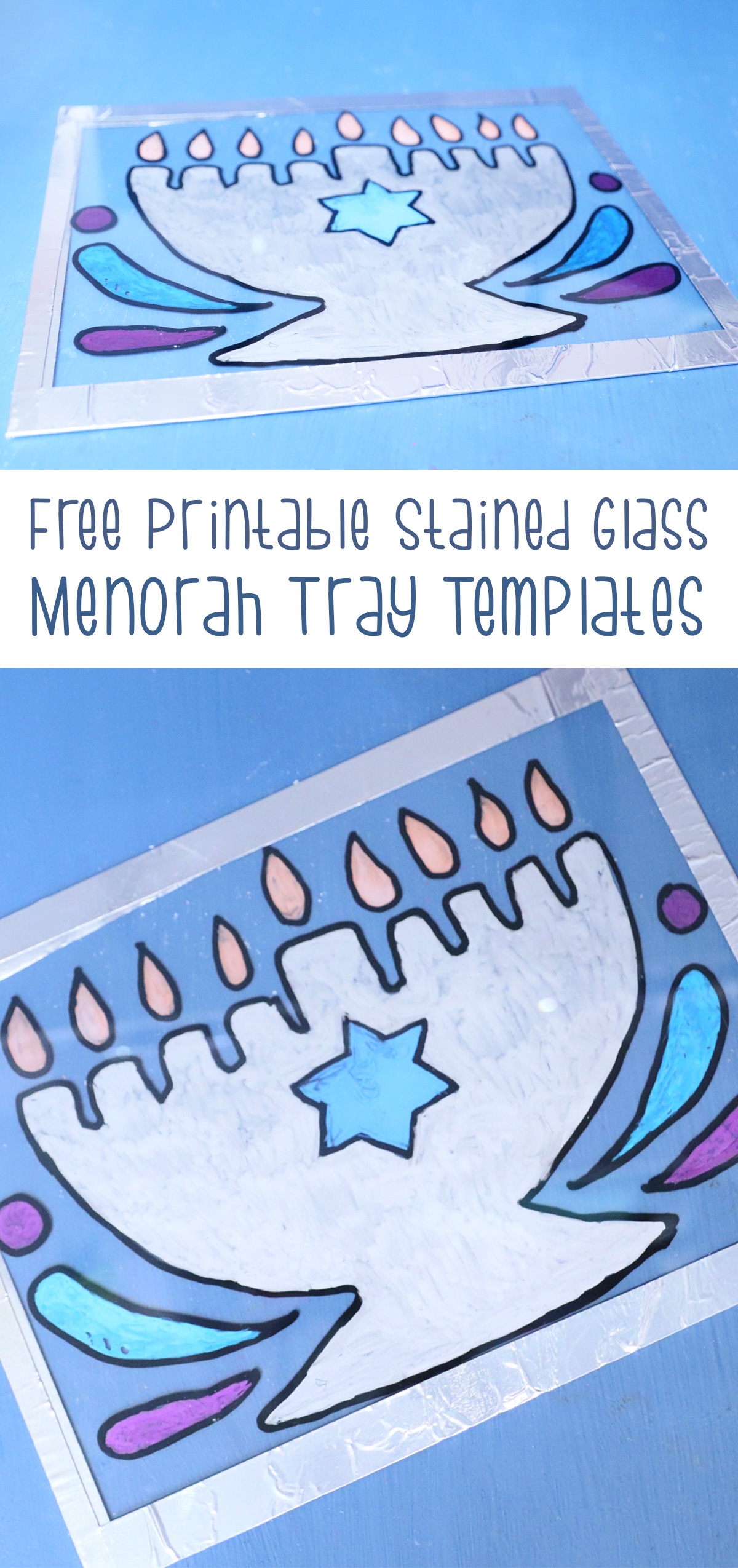 Stained Glass Menorah Tray free Templates Jewish Moms U0026 Crafters