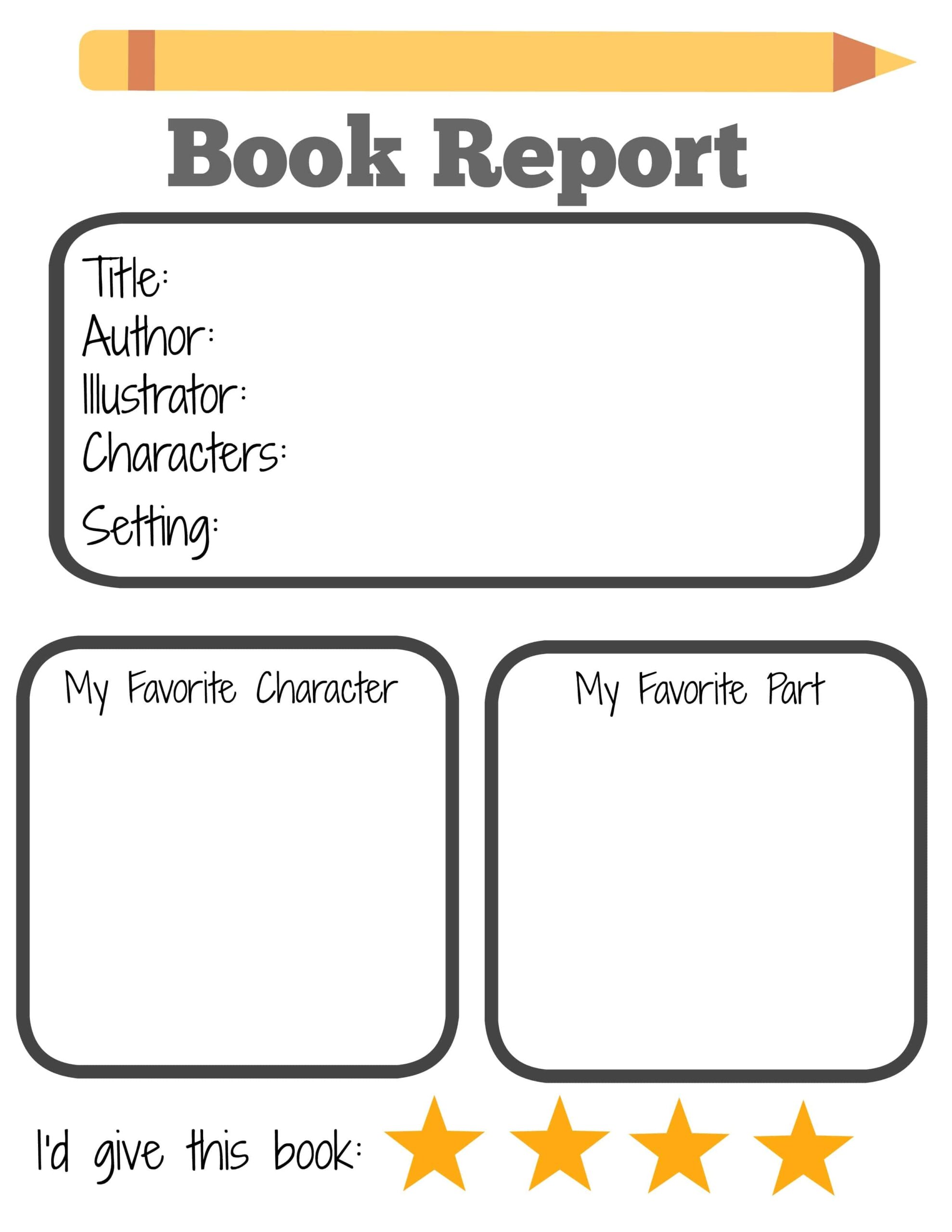 Printable Book Club Template Free