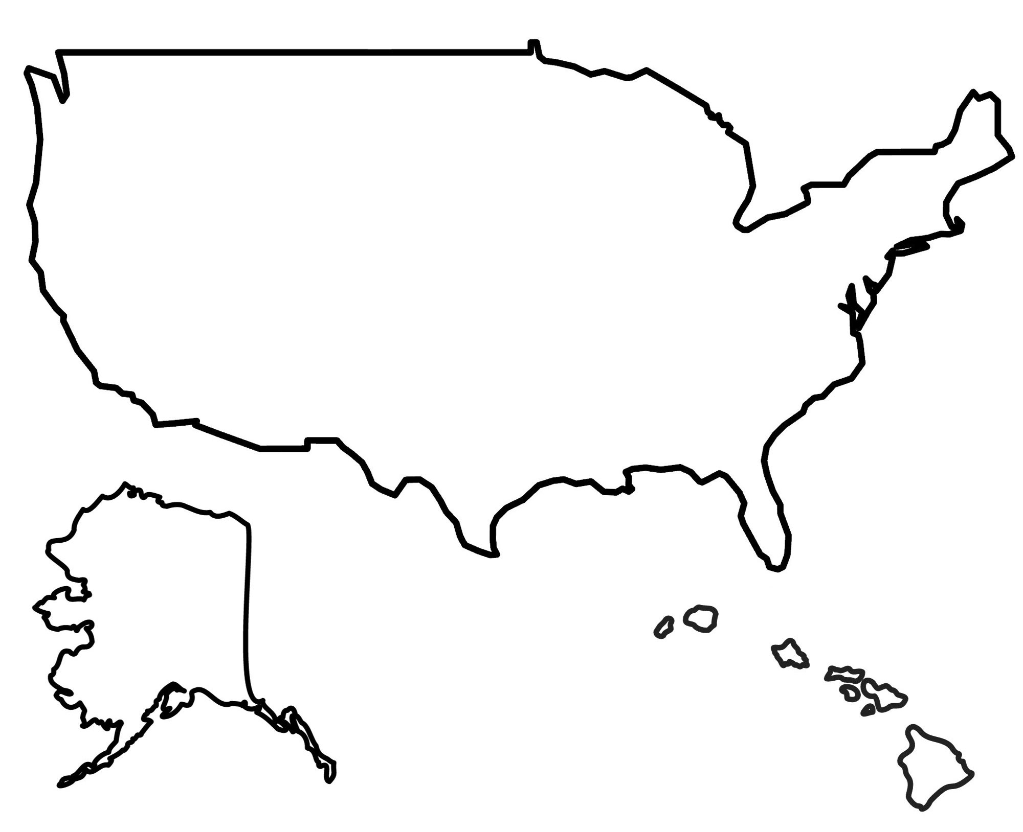 State Outlines Blank Maps Of The 50 United States GIS Geography Worksheets Library