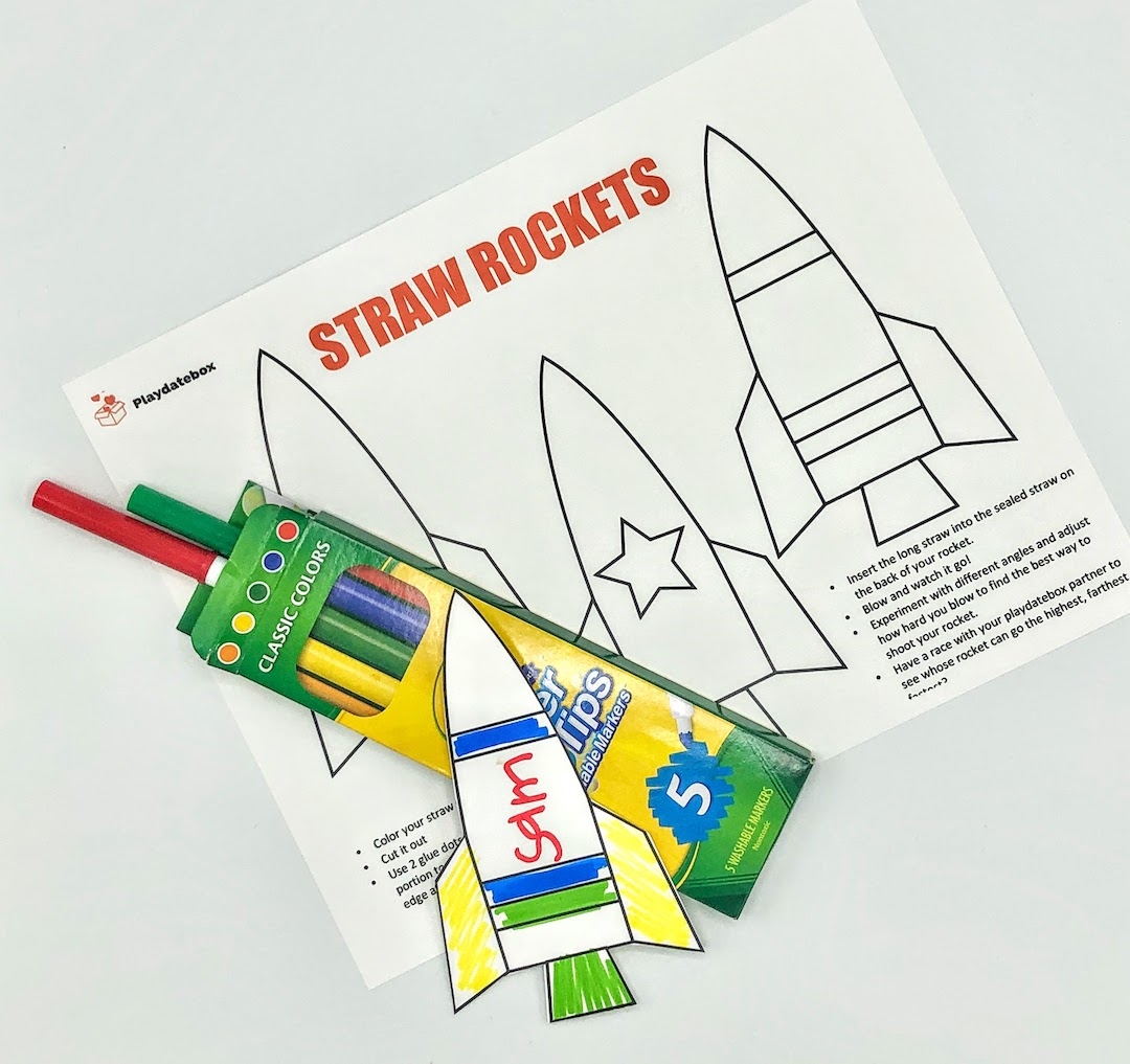 Straw Rockets Instructions And Free Printable Playdatebox
