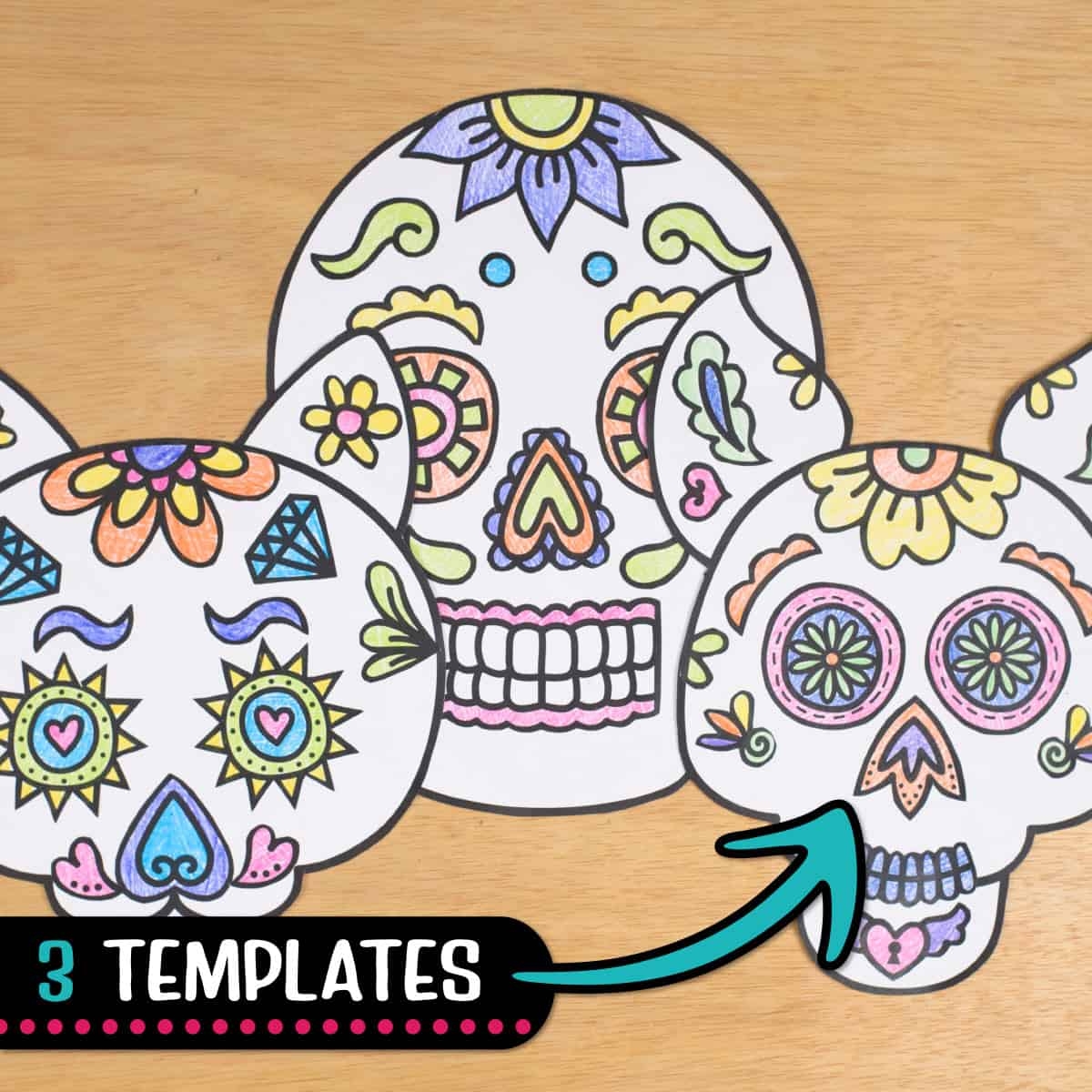 Blank Sugar Skull Template Printable Free