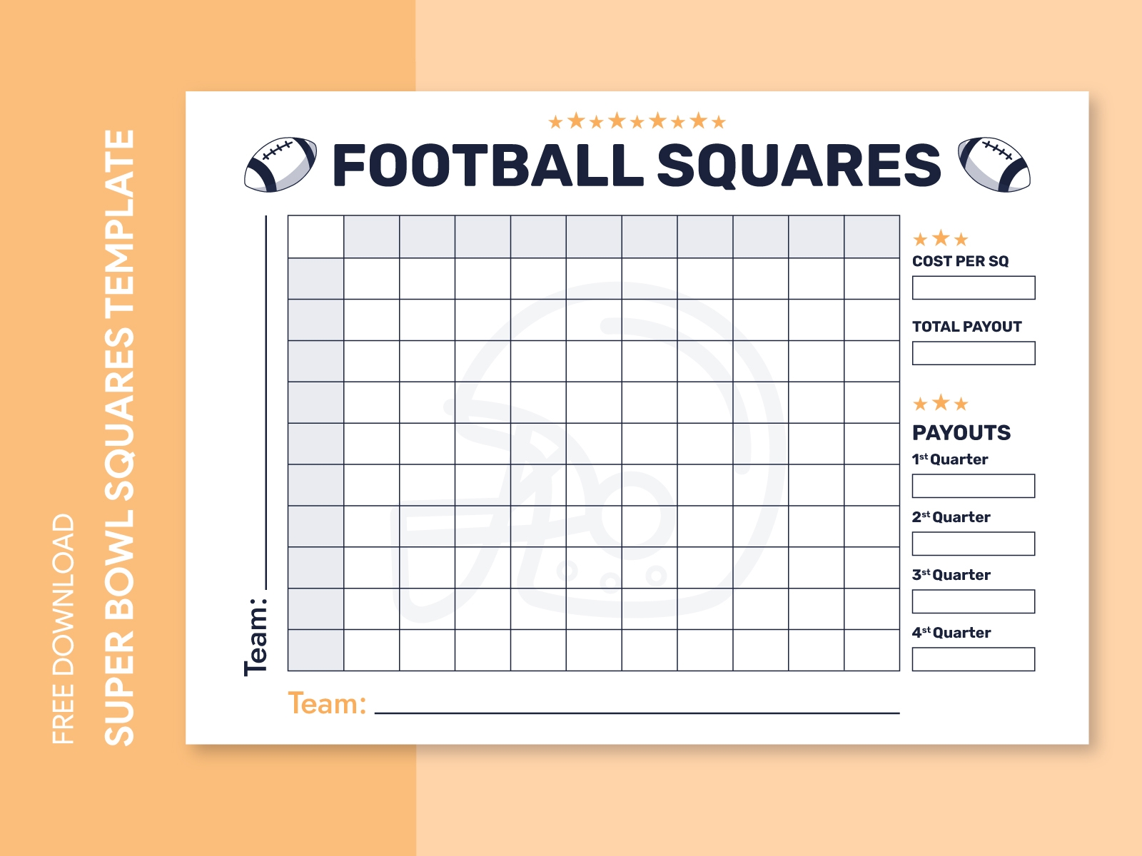 Super Bowl Templates Free Printable Pdf
