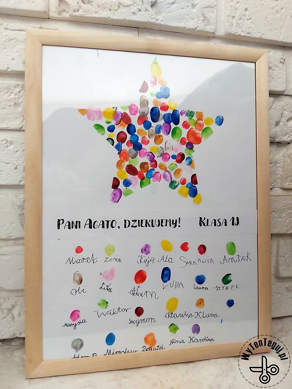 Teacher Appreciation Card With Fingerprints