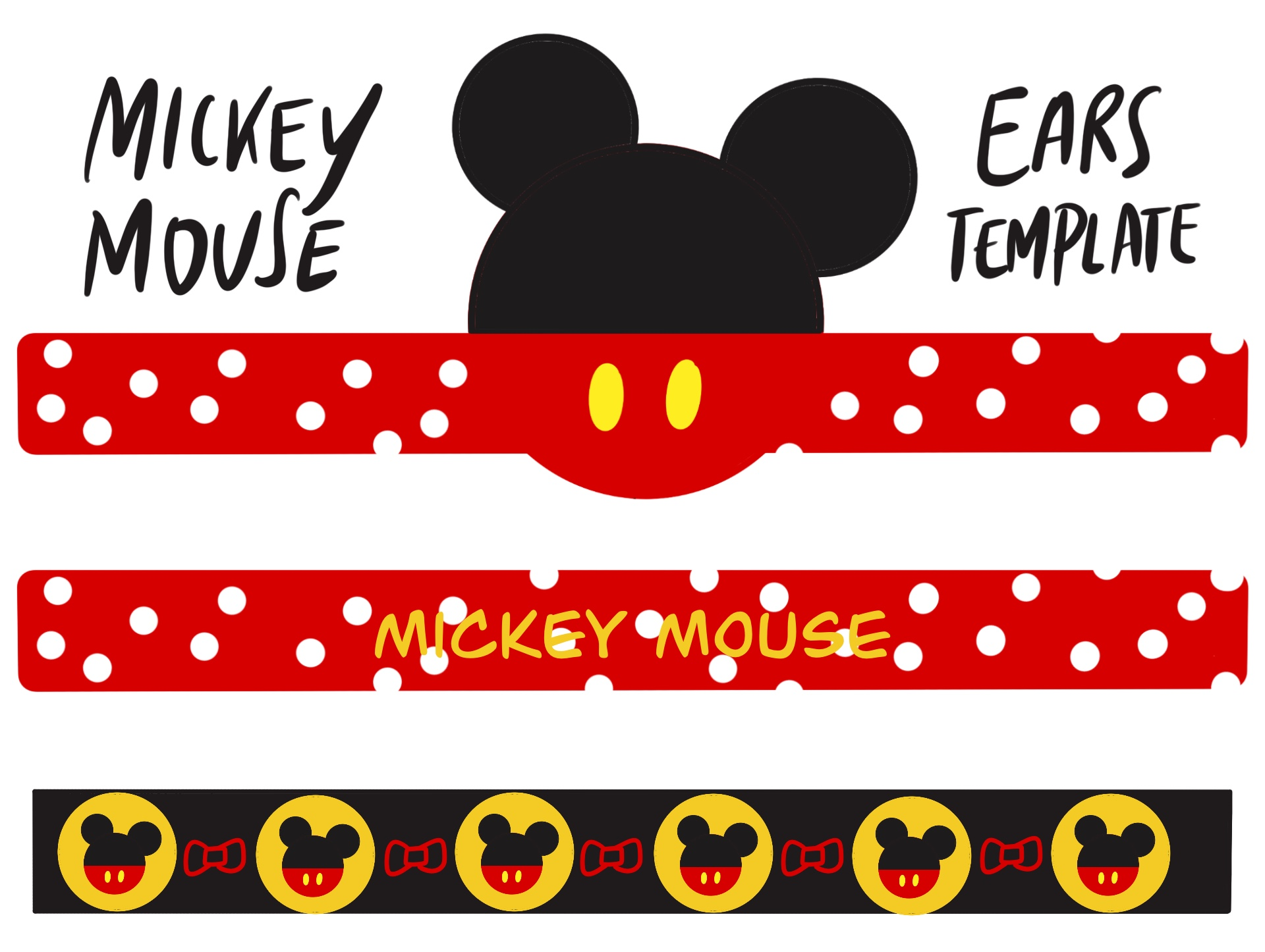 Mickey Mouse Head Template Free Printable