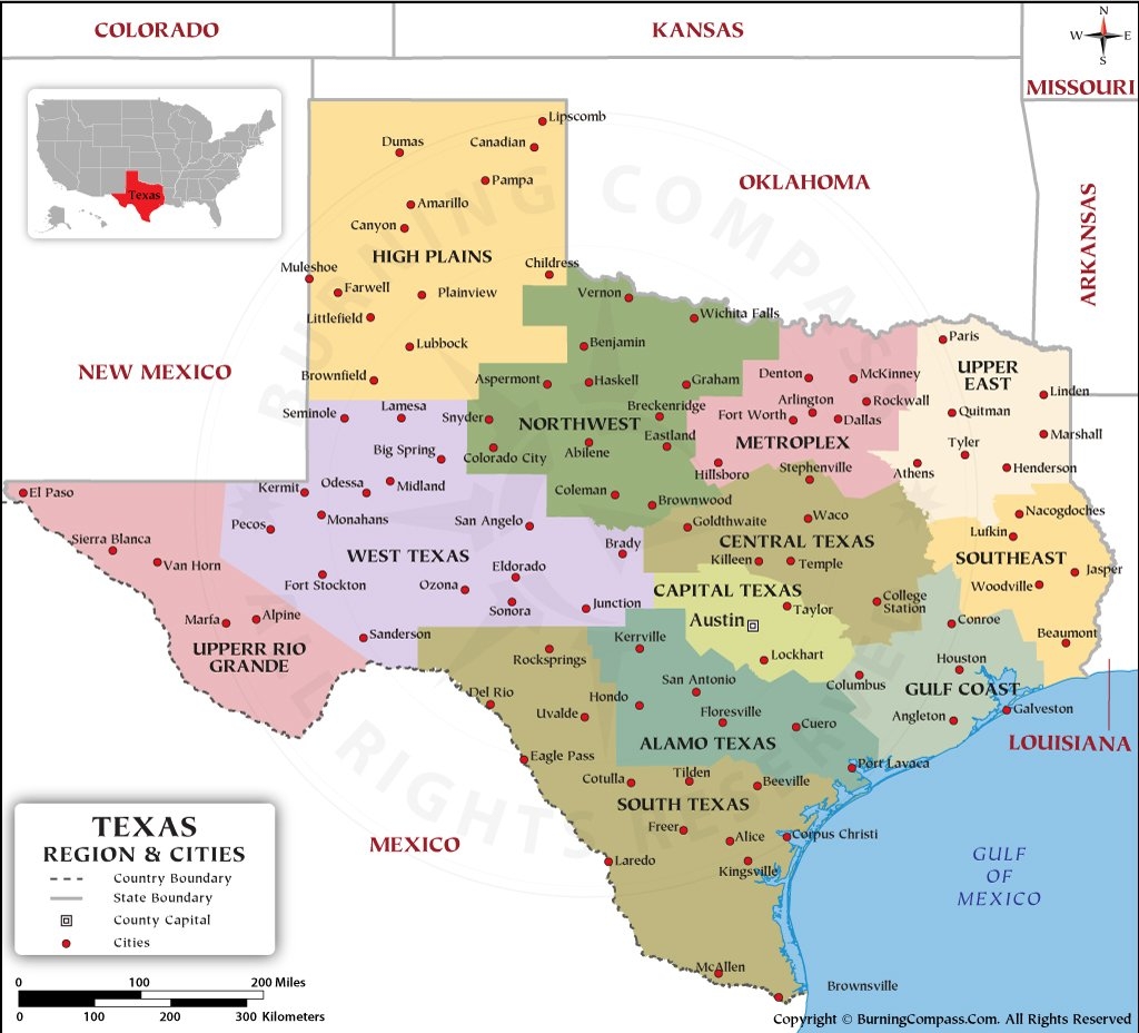 Printable Map Of Texas With Cities Printable Map Of Texas With Cities