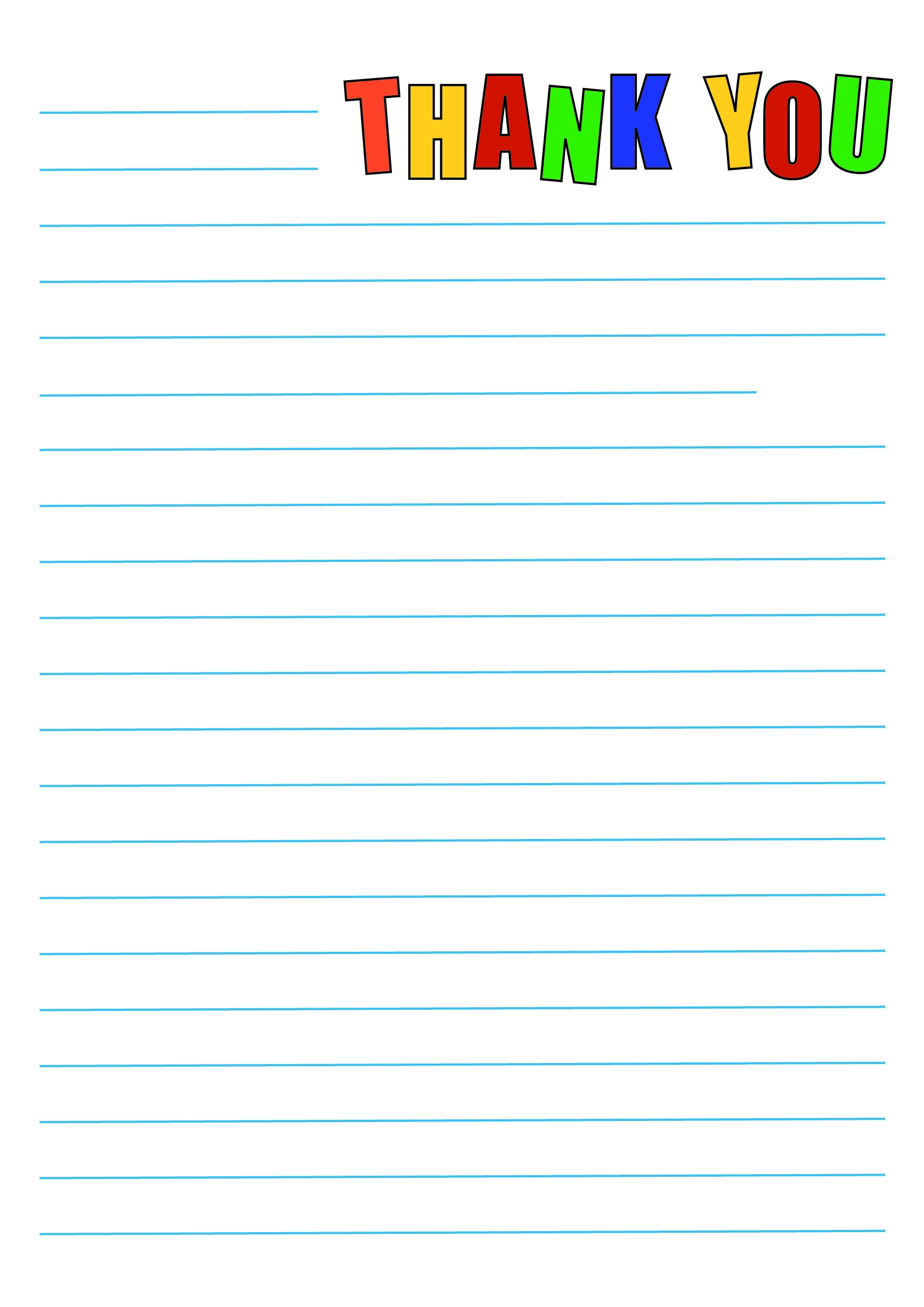 Free Printable Thank You Notes Templates