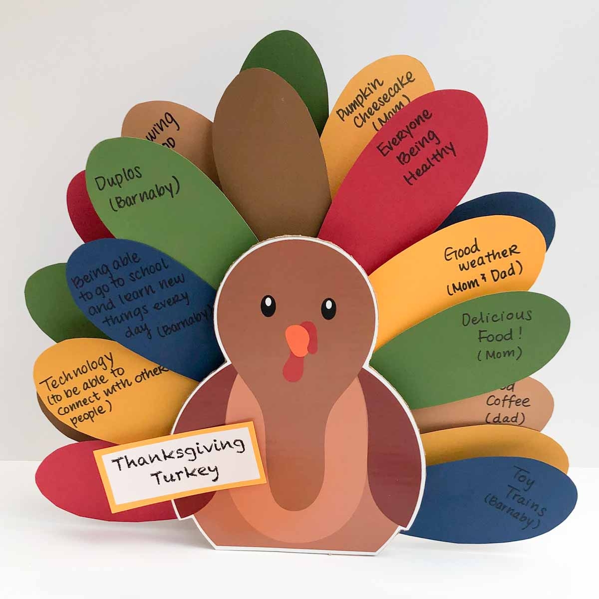 Printable Turkey Feather Template Free