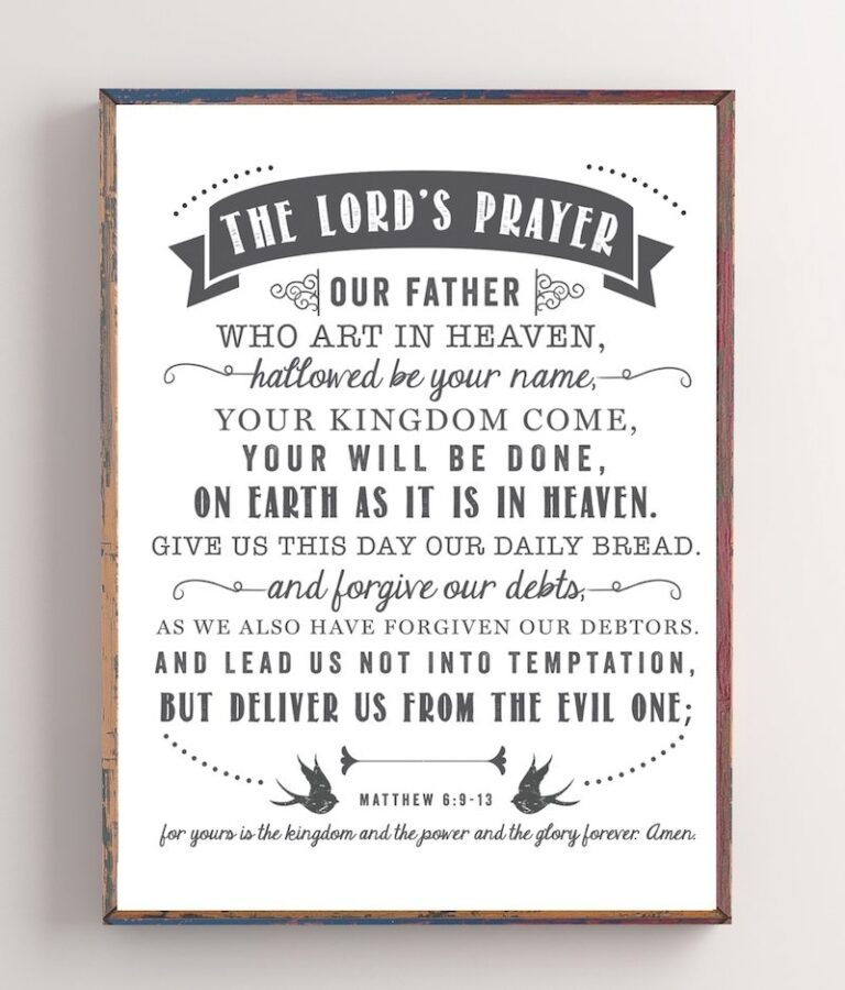 Free Printable Lord’s Prayer - Template Free Printable
