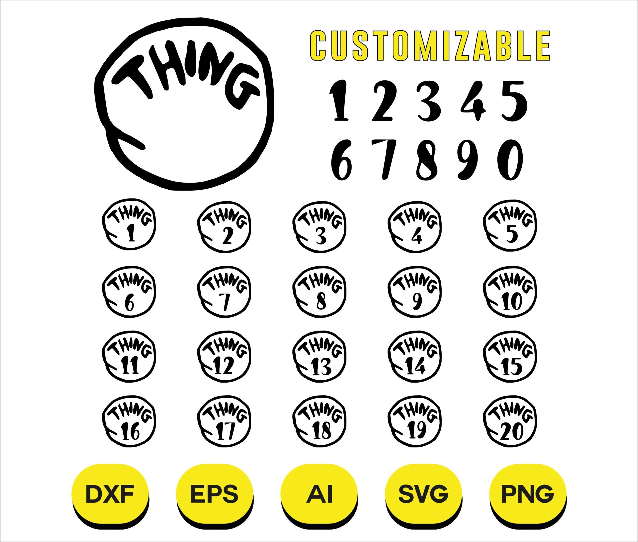 Free Printable Thing 1 Template