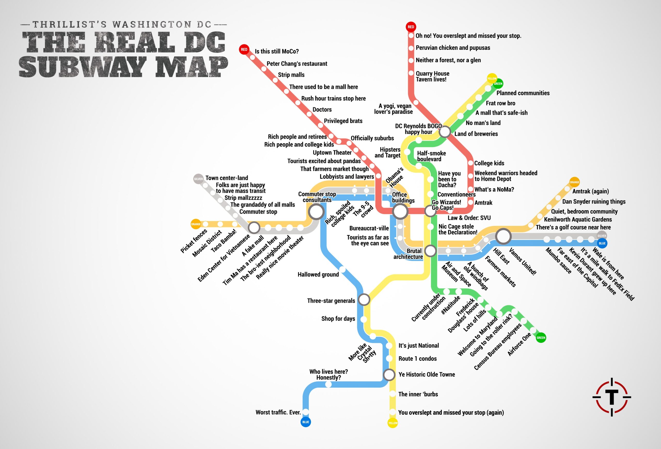 Thrillist Just Created The Most Accurate D C Metro Map Ever Curbed DC