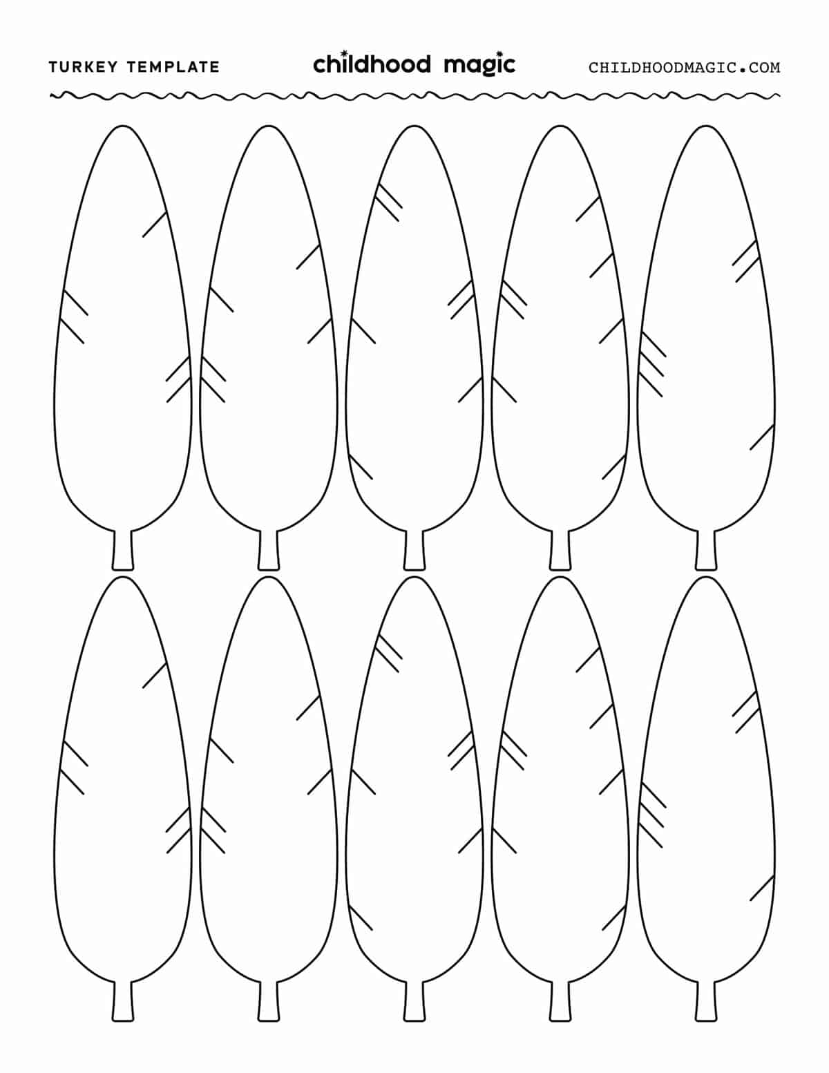 Free Printable Feather Template Pattern
