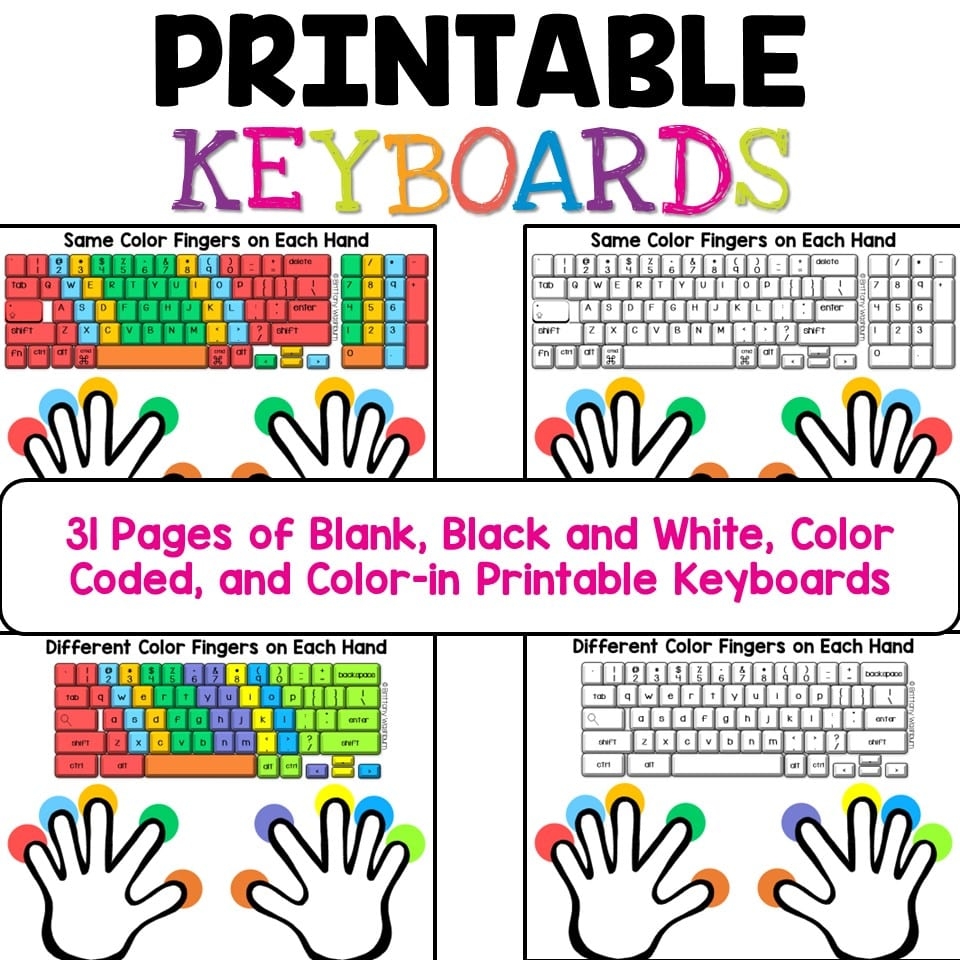 Free Printable Blank Keyboard Worksheet