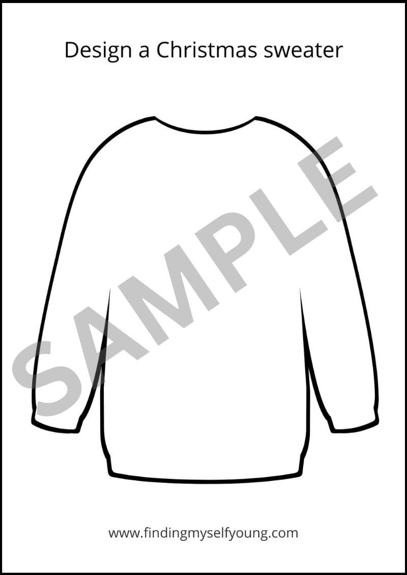 Ugly Sweater Printable Template Free