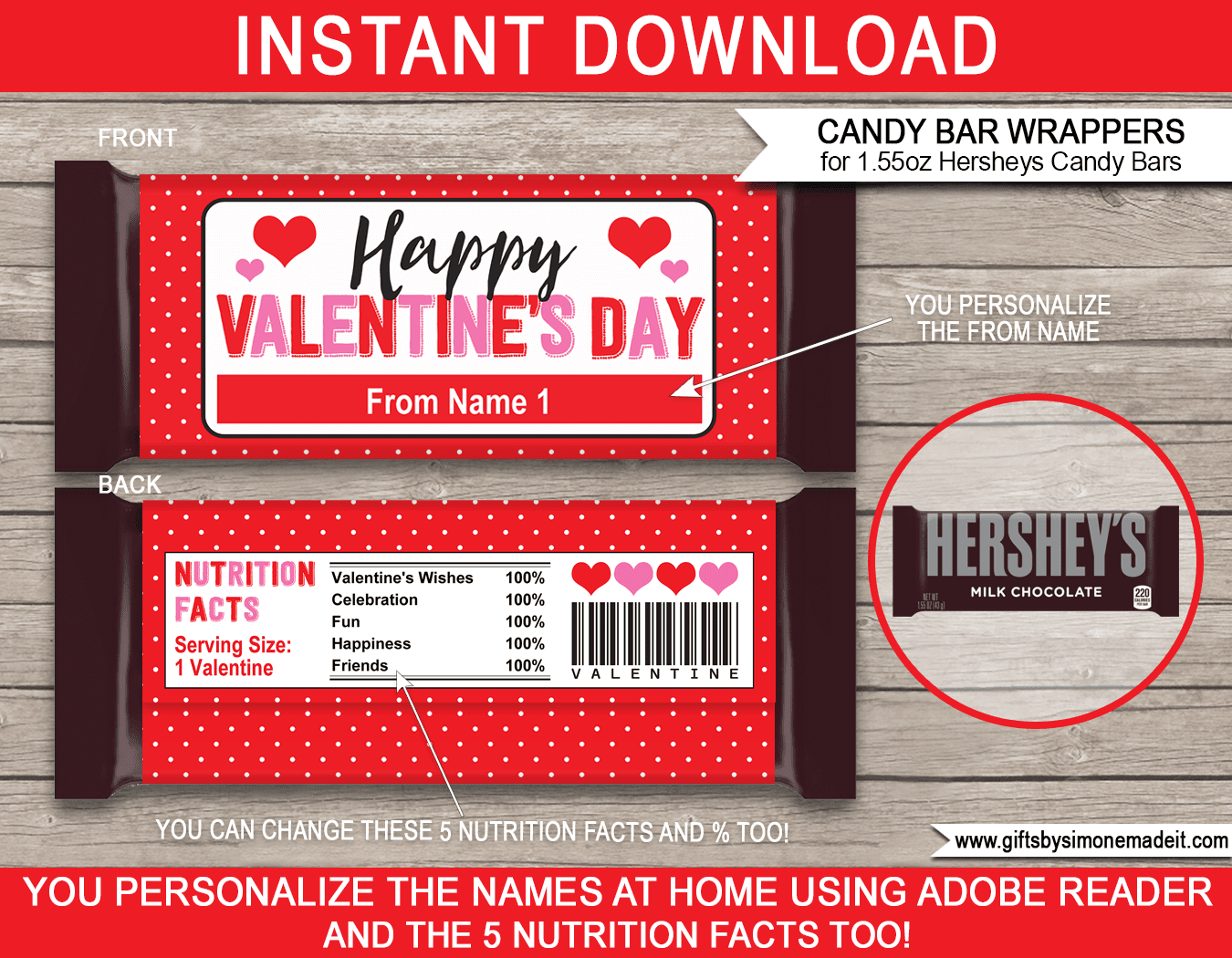 Free Candy Wrapper Templates Printables Free Candy Wrapper Templates Printables