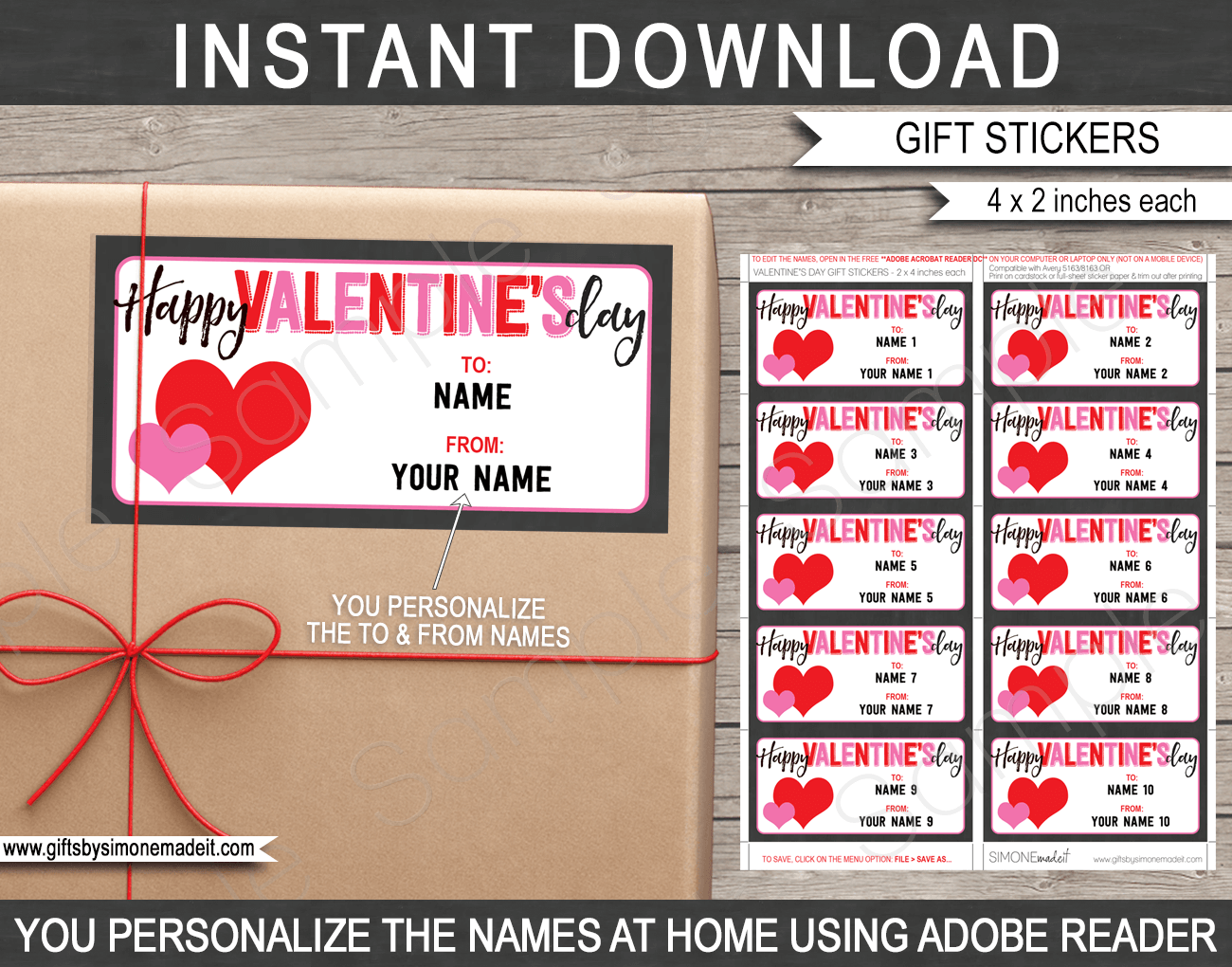 Valentines Day Label Template Free Printable