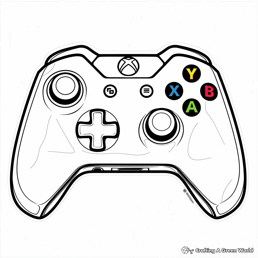 Video Game Controller Coloring Pages Free U0026 Printable 