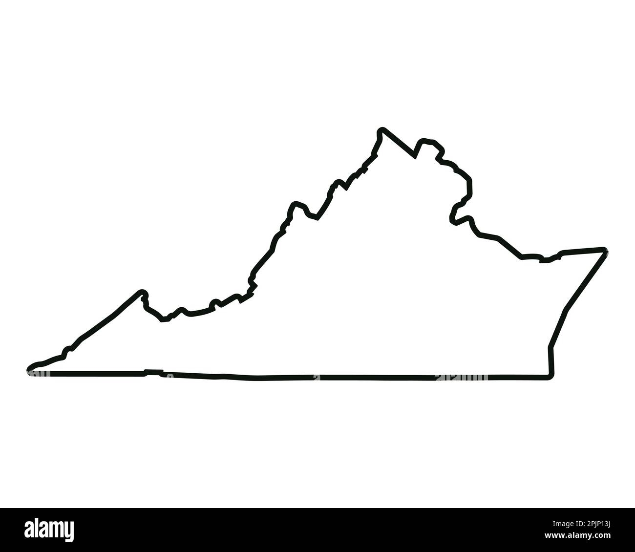 Printable Virginia State Map