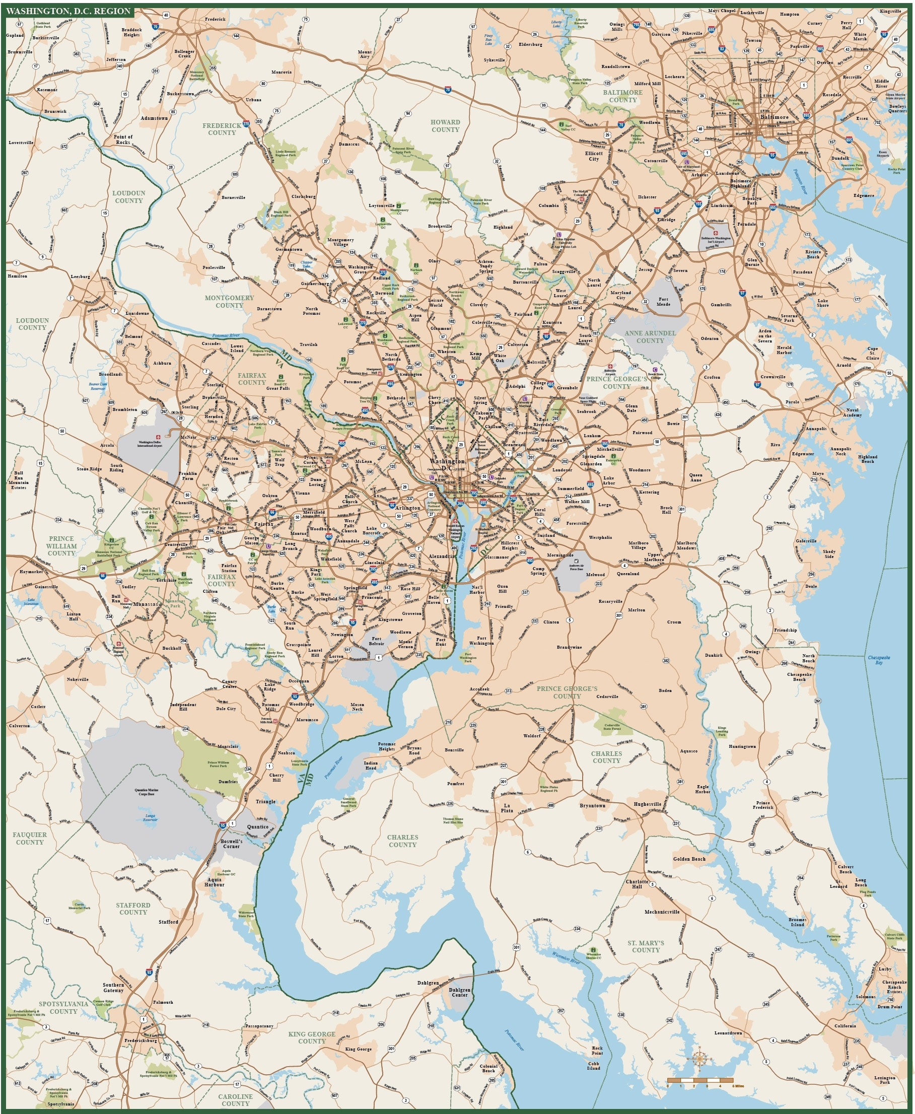 Washington DC Greater Metro Map Digital Creative Force