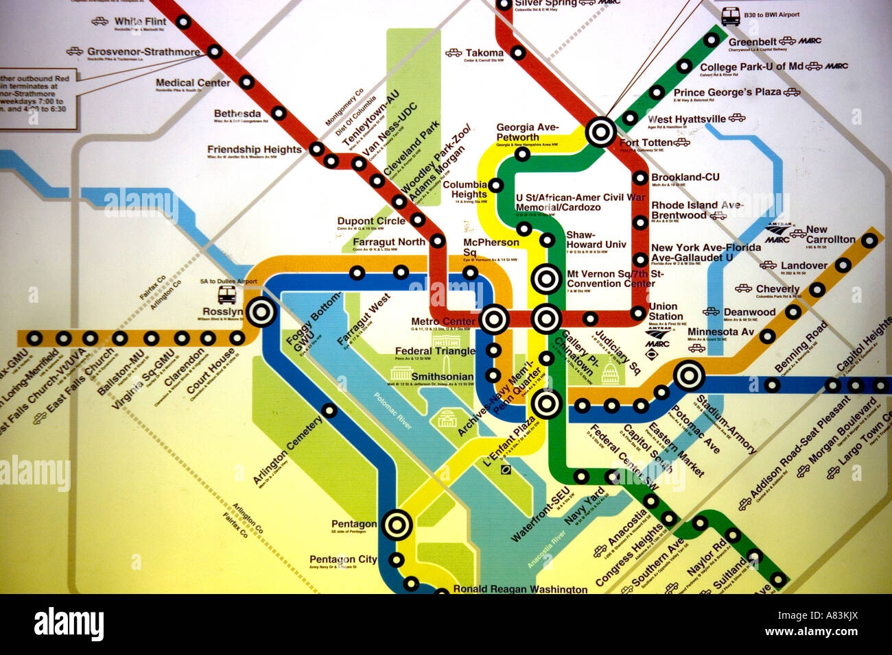 Washington Dc Metro Map Hi res Stock Photography And Images Alamy