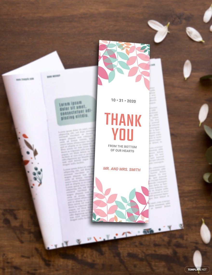 Free Printable Wedding Bookmark Templates