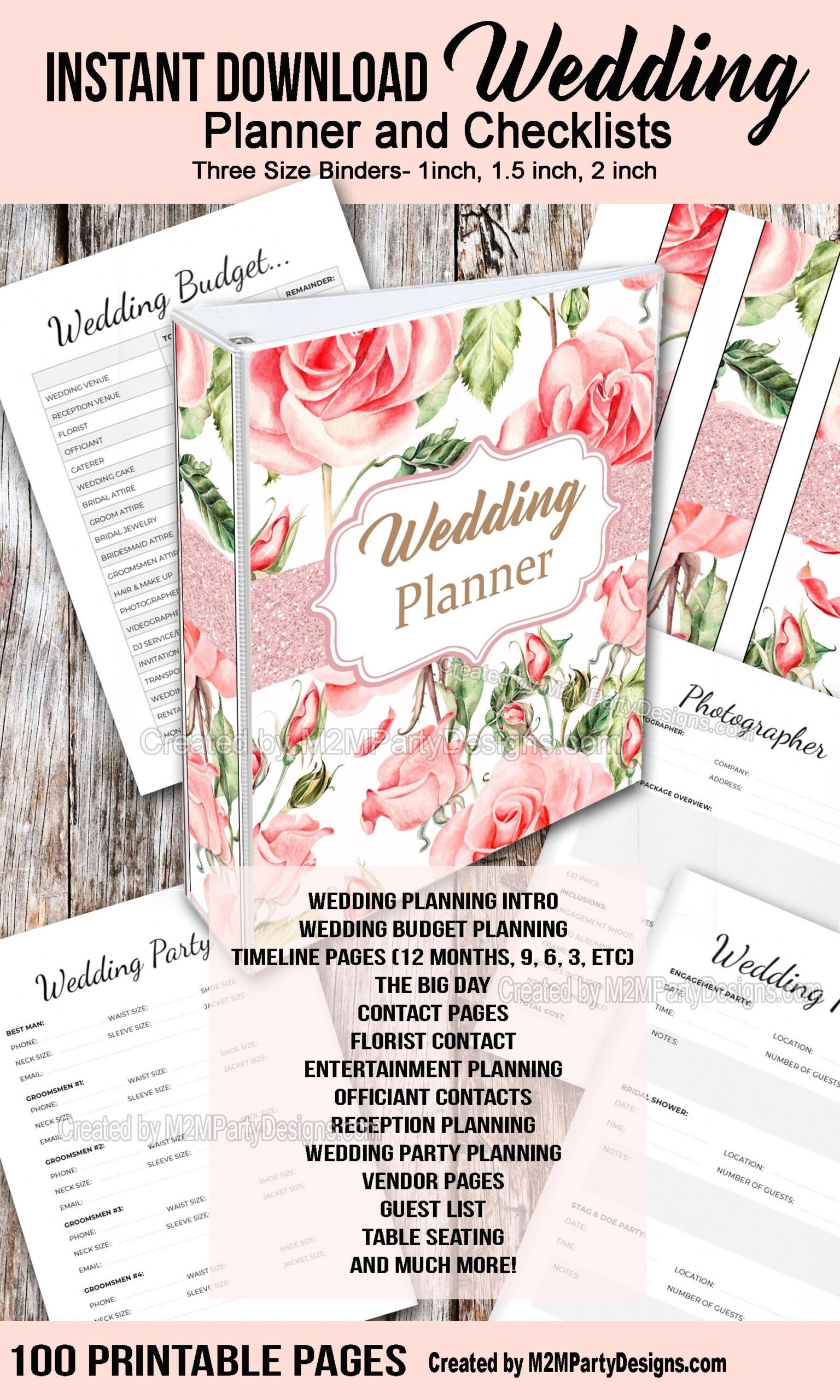 Free Printable Wedding Binder Templates Pdf