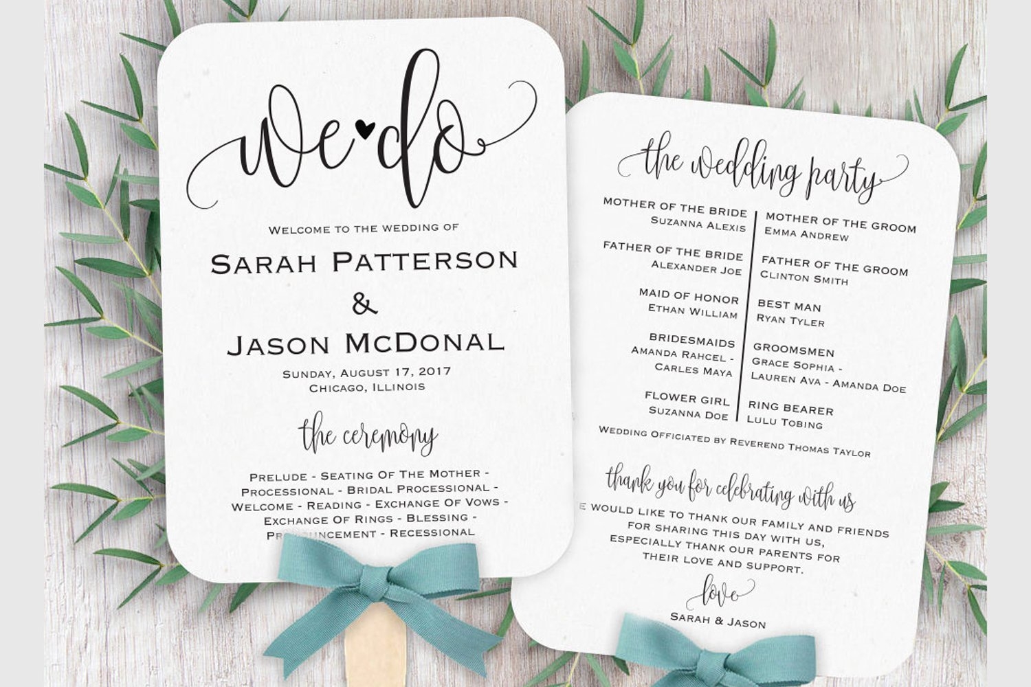 Wedding Program Fan 344779 Wedding Program Fan 344779