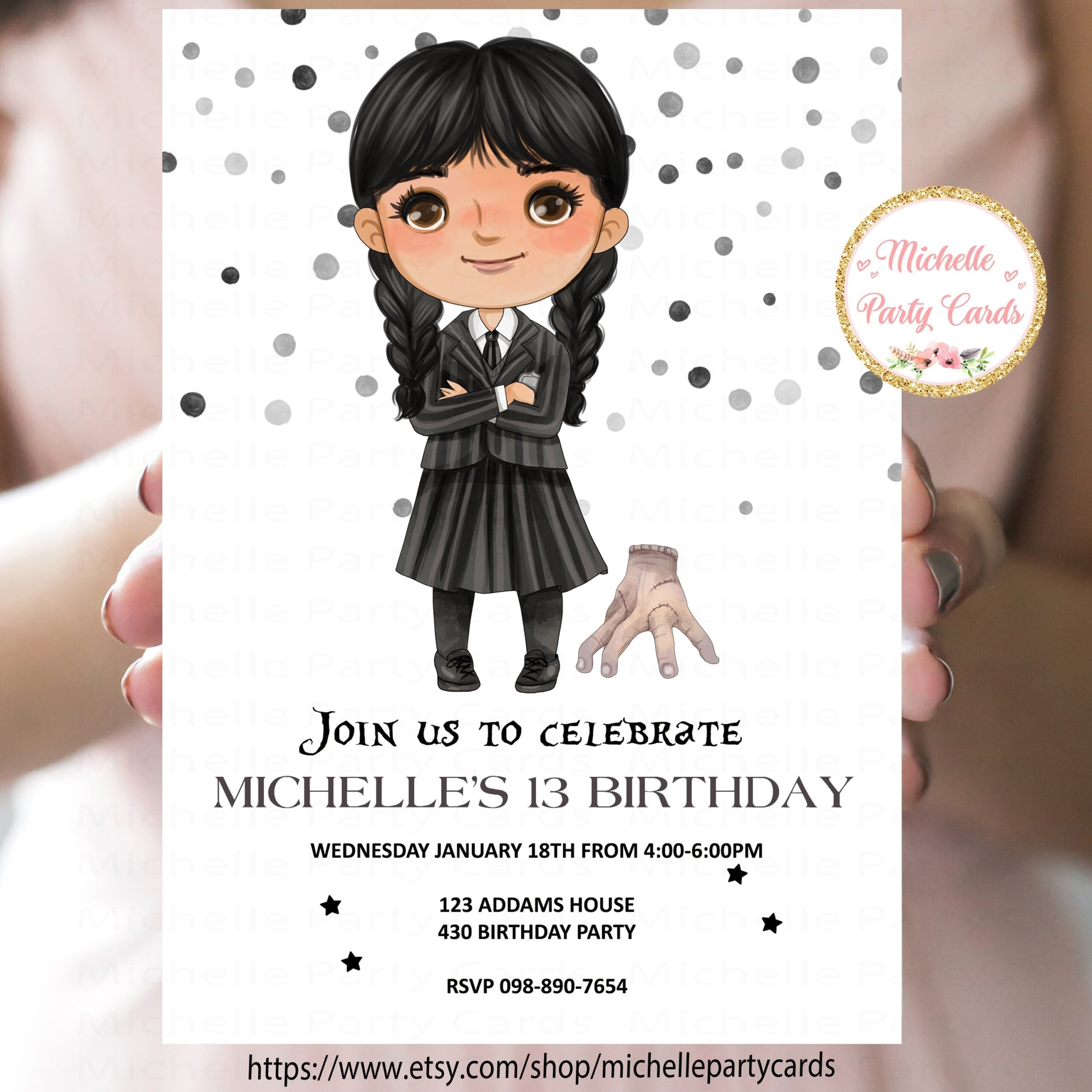 Wednesday Addams Invitation Birthday Party Addams Birthday Wednesday Party Invite Party Girl Addams Family Party Customize Invitation Etsy Wednesday Addams Invitation Birthday Party Addams Birthday Wednesday Party Invite Party Girl Addams Family Party Customize Invitation Etsy
