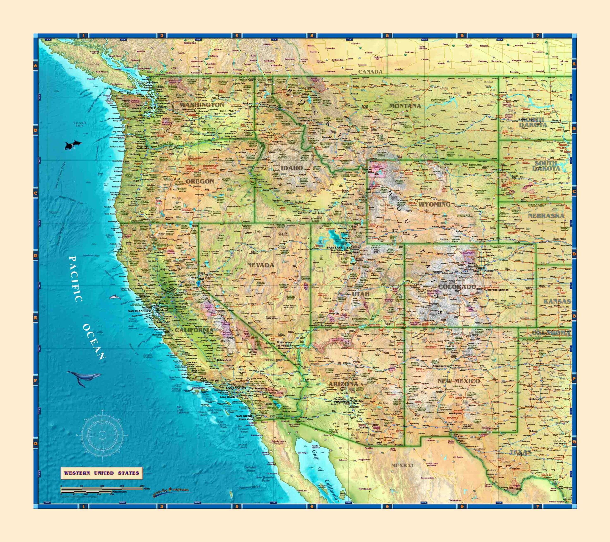 Printable Western States Map