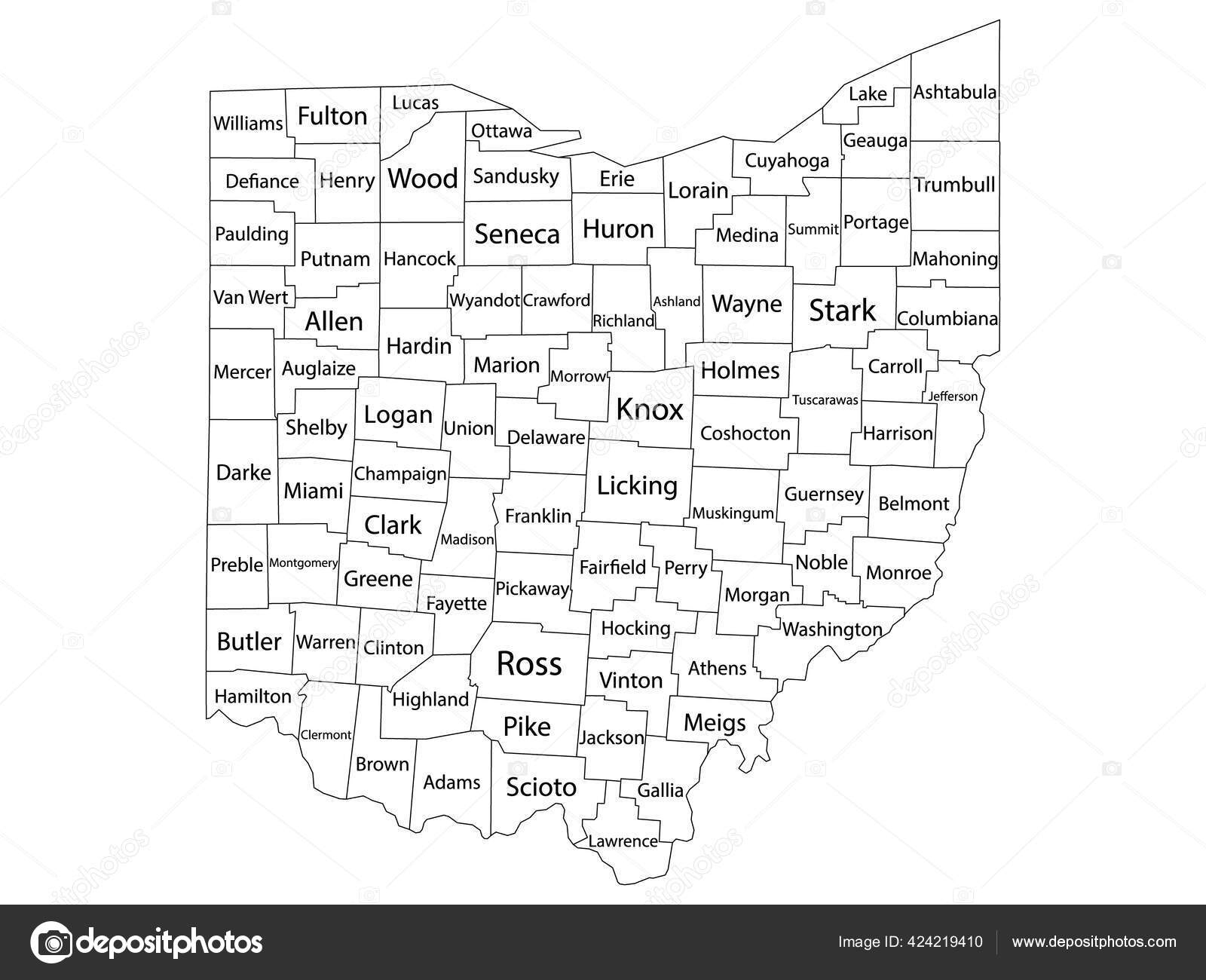 Ohio County Map Printable