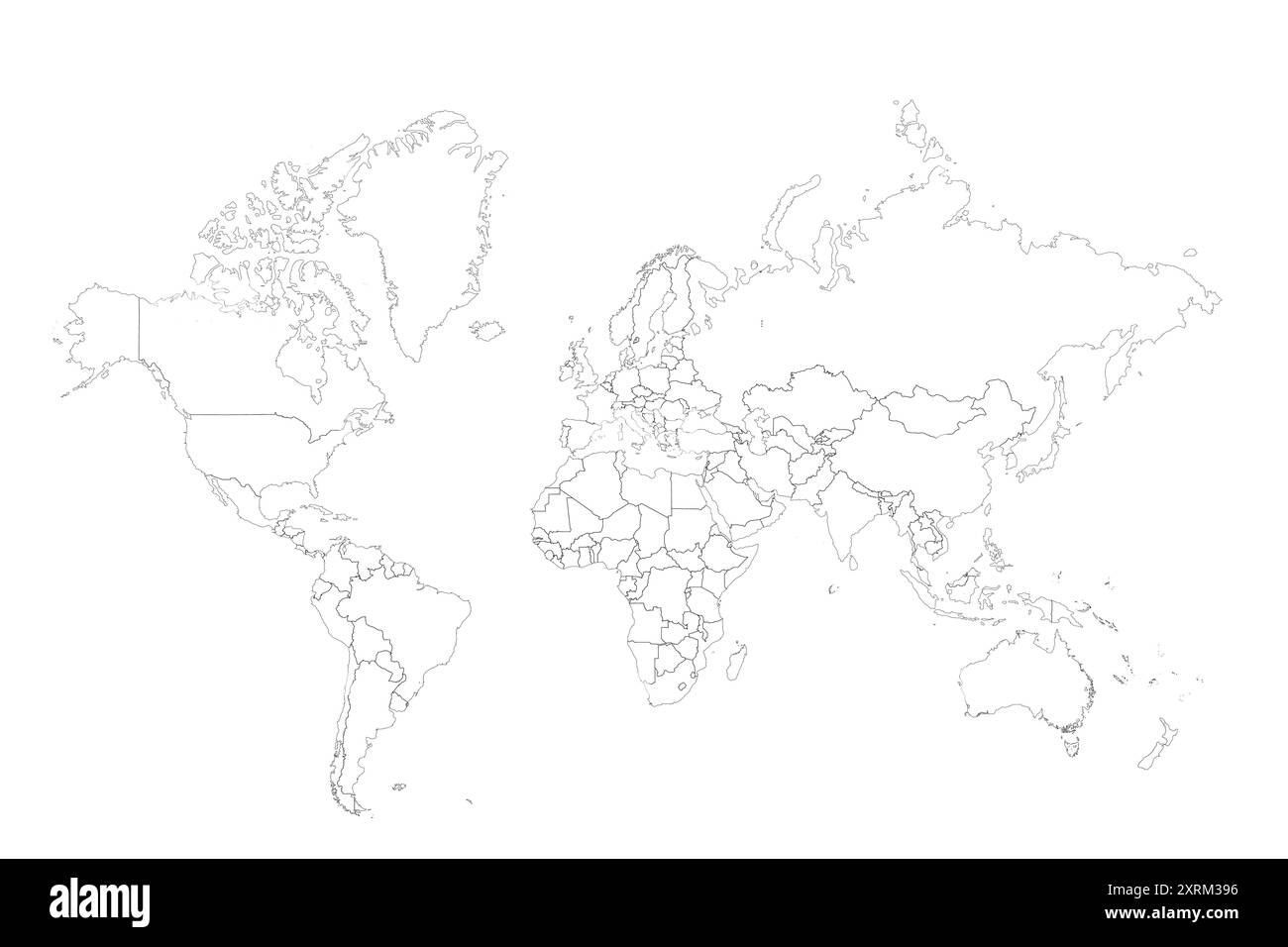 World Map Outline Black And White Stock Photos U0026 Images Alamy