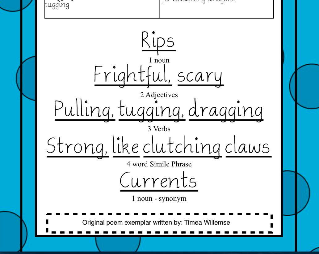 Writing POETRY Cinquain Water Poetry Simplified FREE