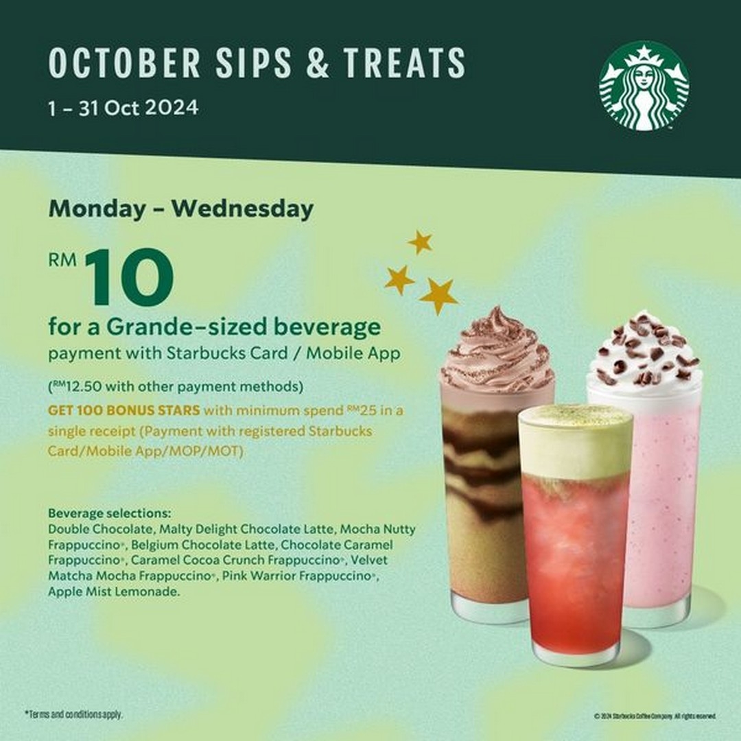 Starbucks Promo Calendar October 2025