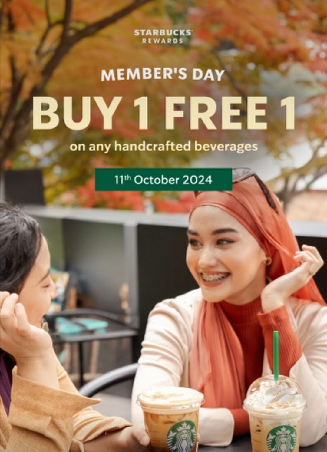 11 October 2024 Starbucks Malaysia Double Delight Exclusive Promotion For Rewards Members EverydayOnSales