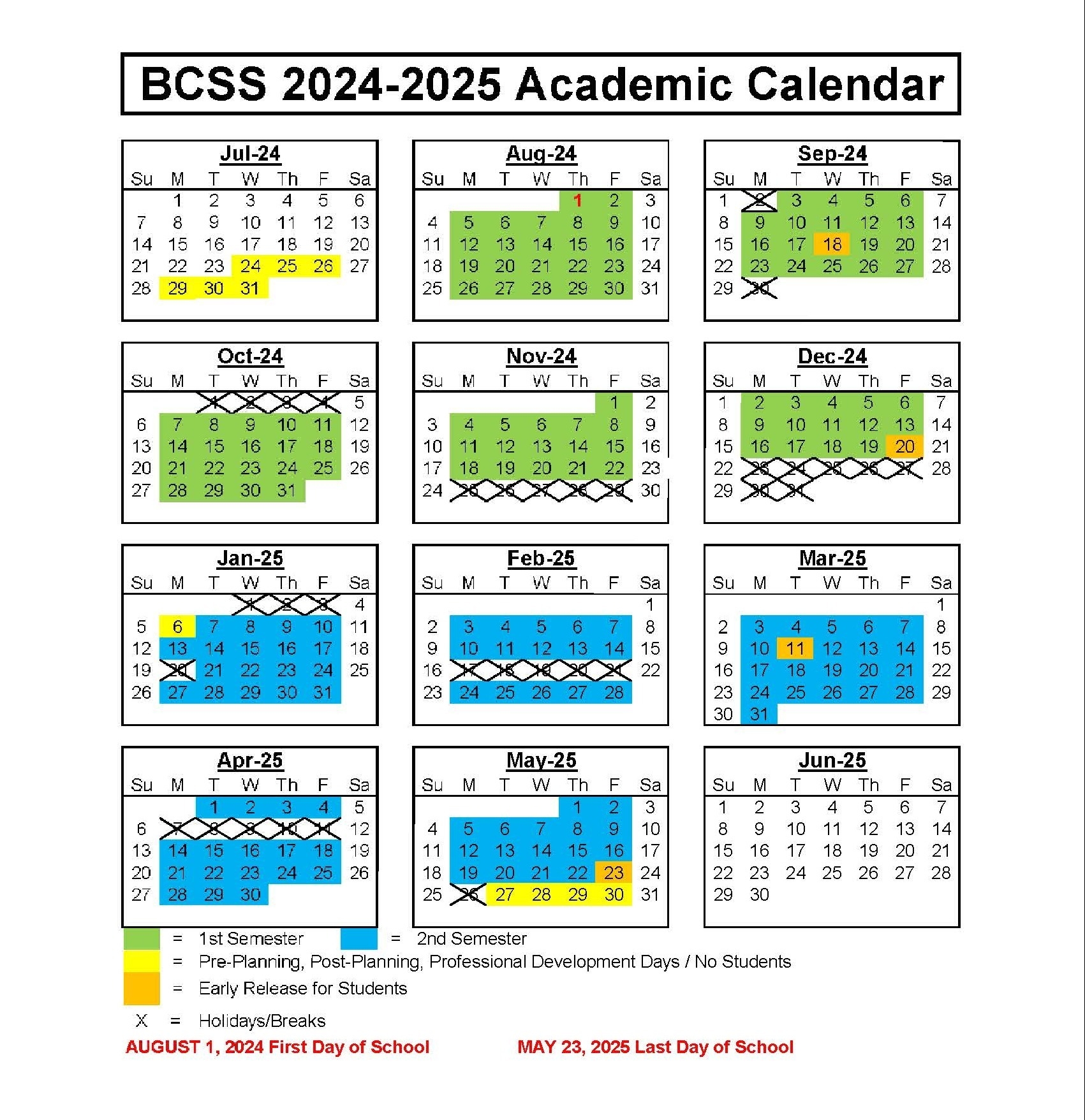 Augusta County School Calendar 2025-25