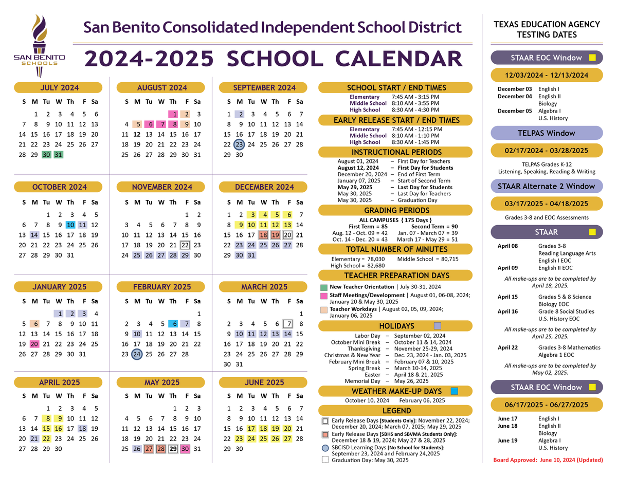 Augusta School Calendar 2023-2025