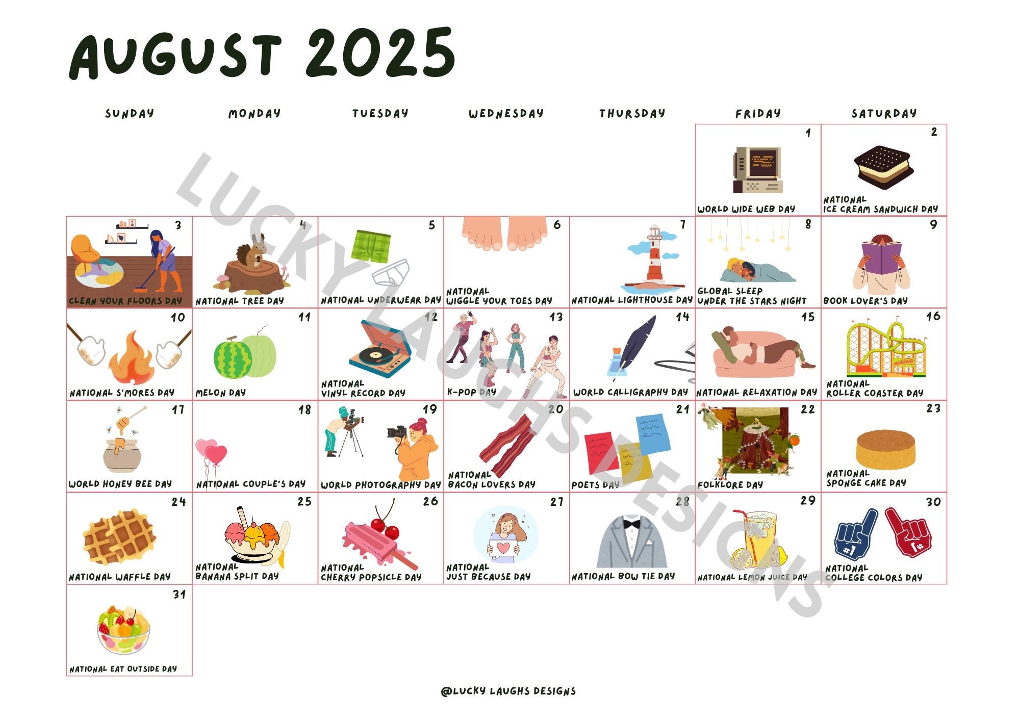 National Holiday Calendar August 2025 National Holiday Calendar August 2025