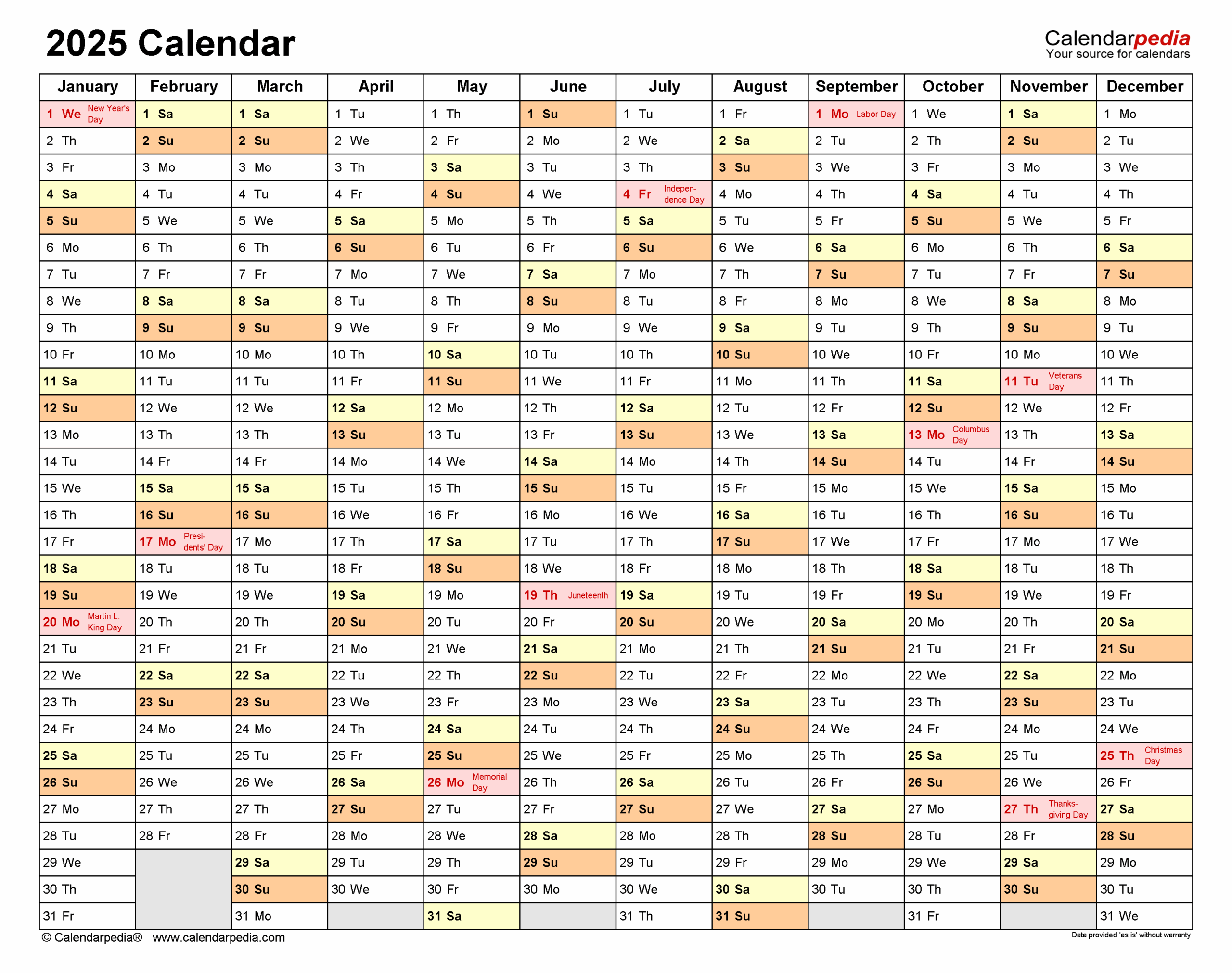 September Calendar 2025 Excel